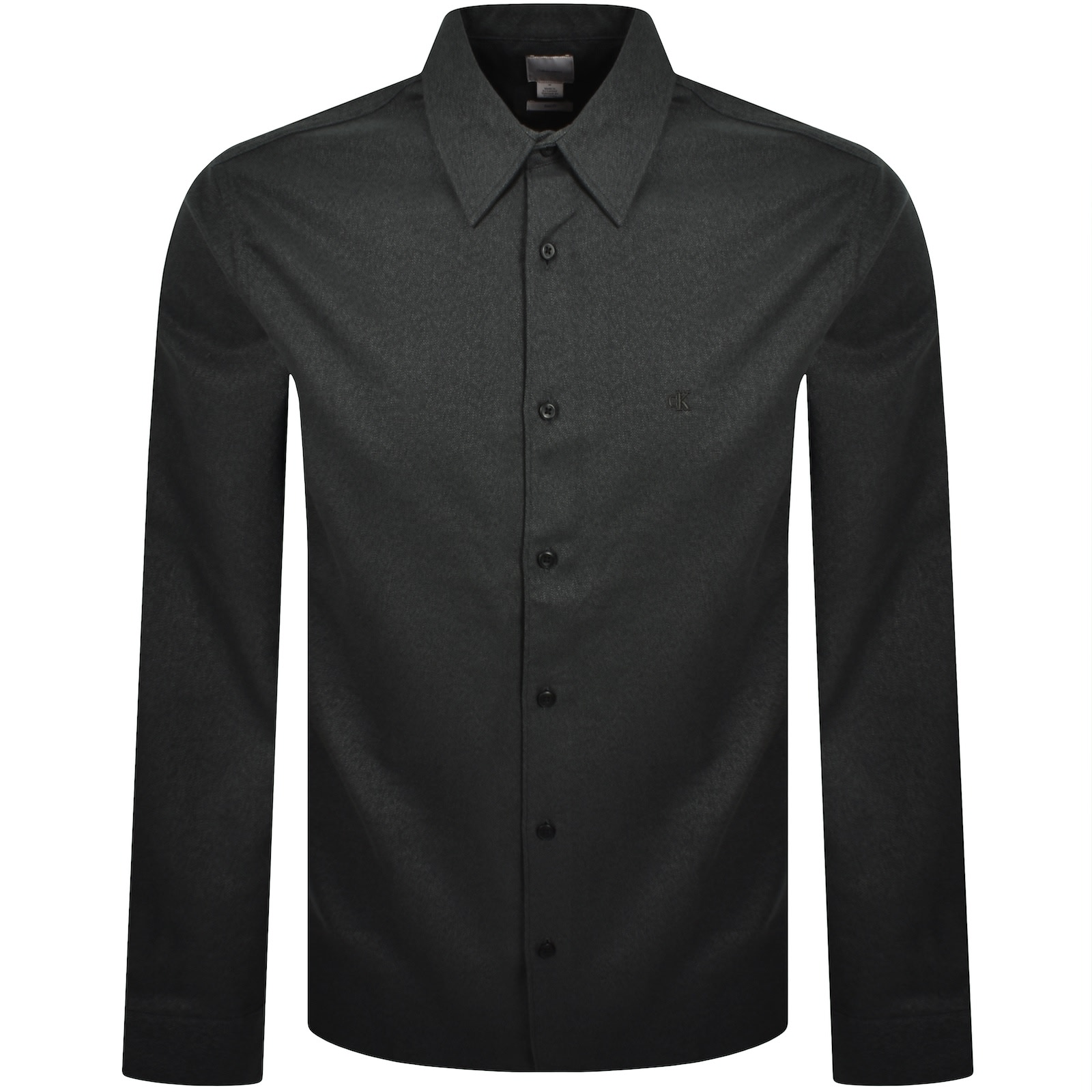 Calvin Klein Easy Fit Flannel Shirt Black In Black