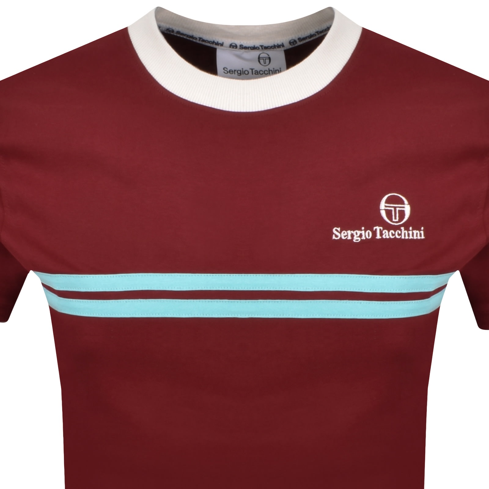 Sergio Tacchini New Supermac T Shirt Burgundy In Burgundy