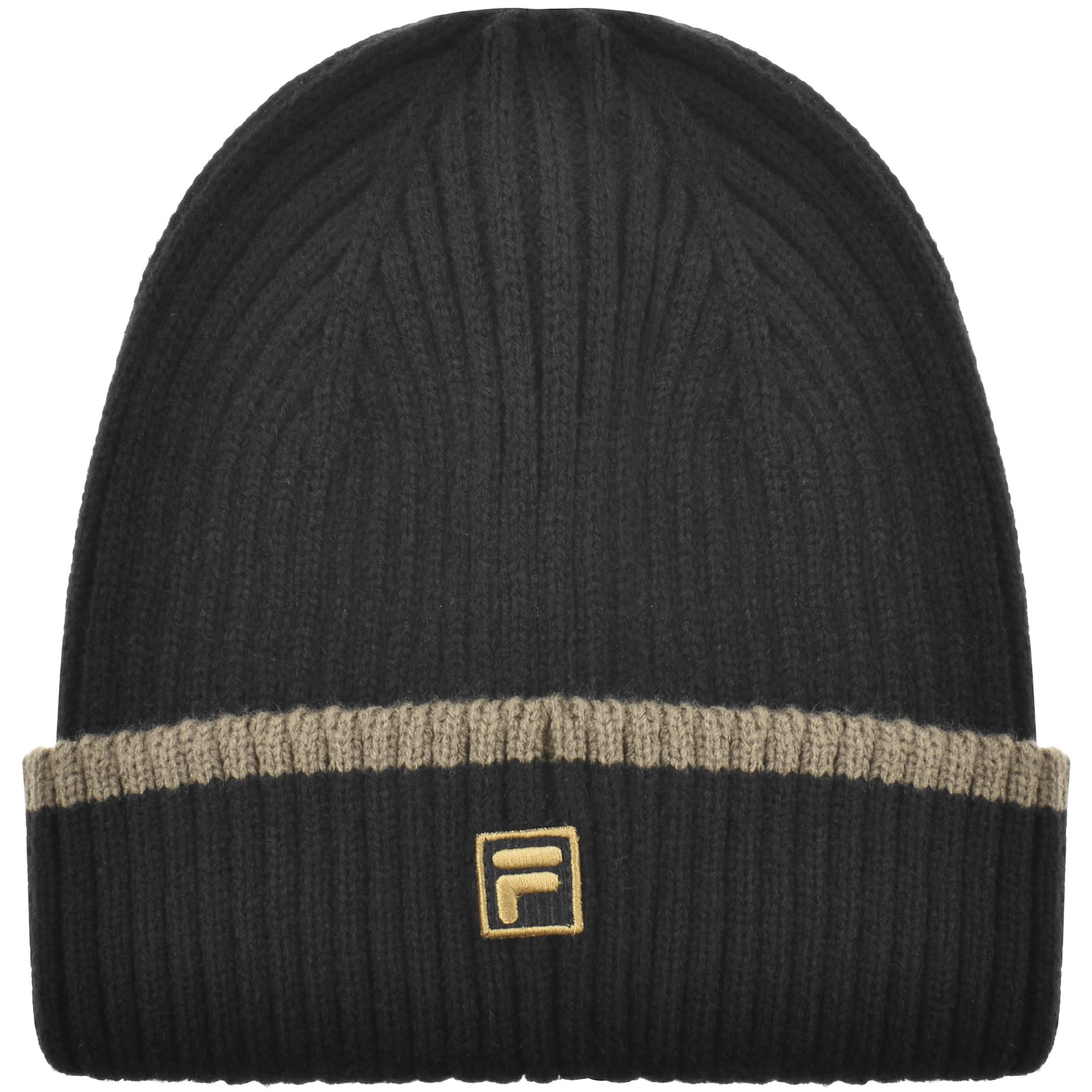 Fila Vintage Fila Ellison Beanie Hat Black In Black