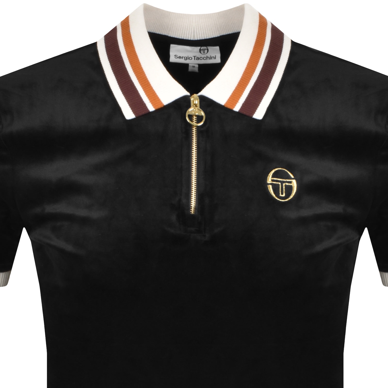 Sergio Tacchini Mahony Velour Polo Black In Black