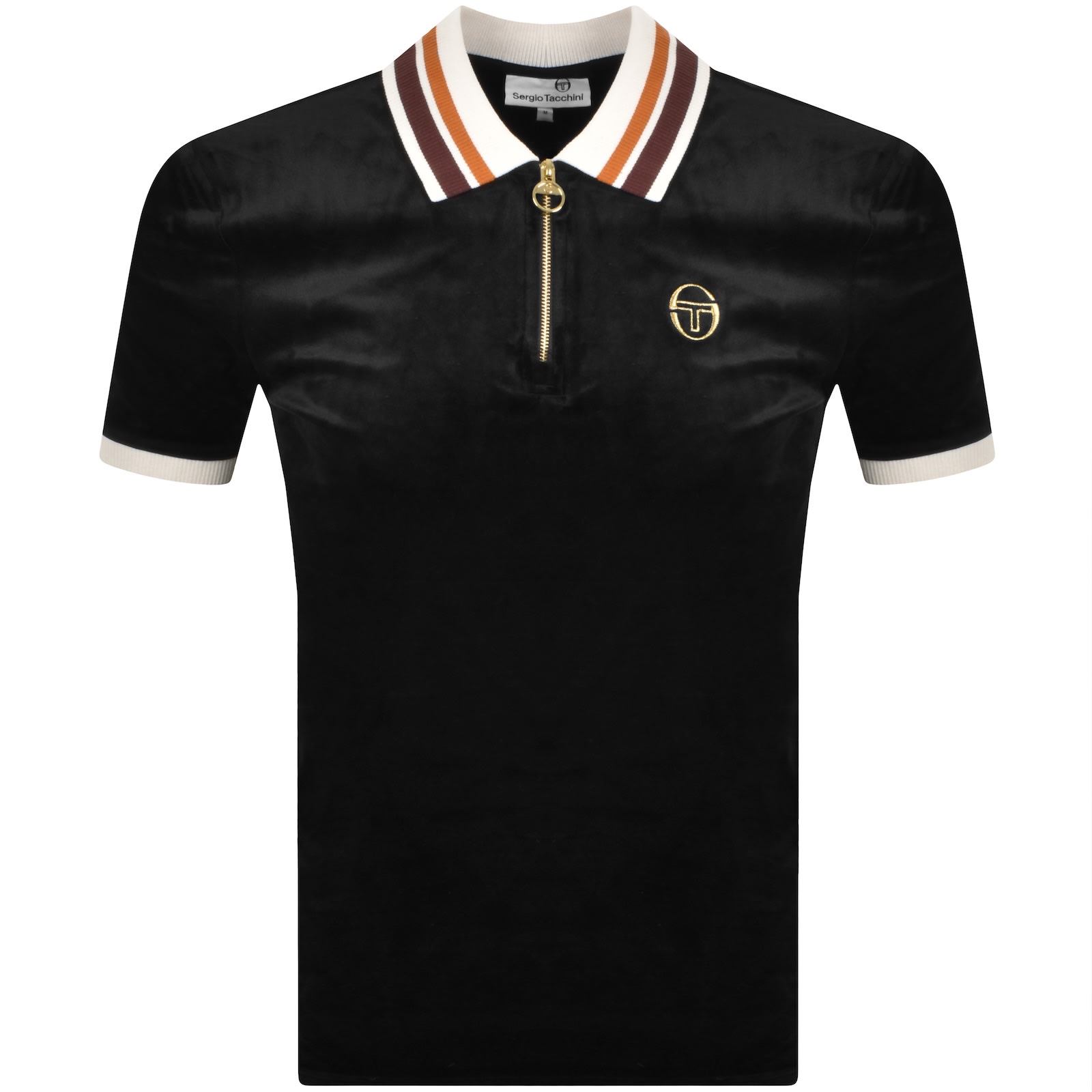 Sergio Tacchini Mahony Velour Polo Black In Black