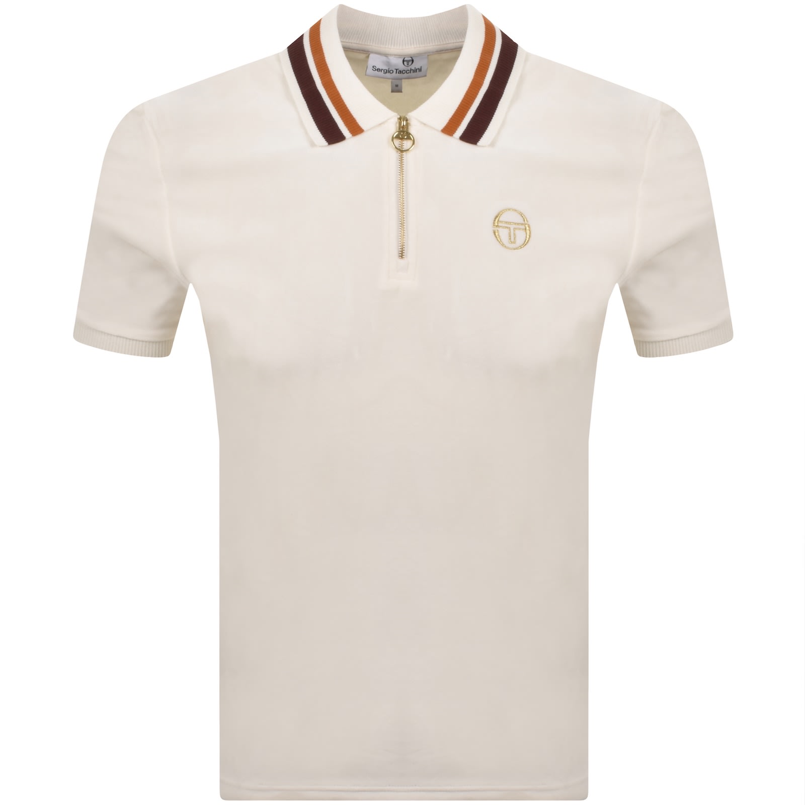 Sergio Tacchini Mahony Velour Polo Cream In Neutral
