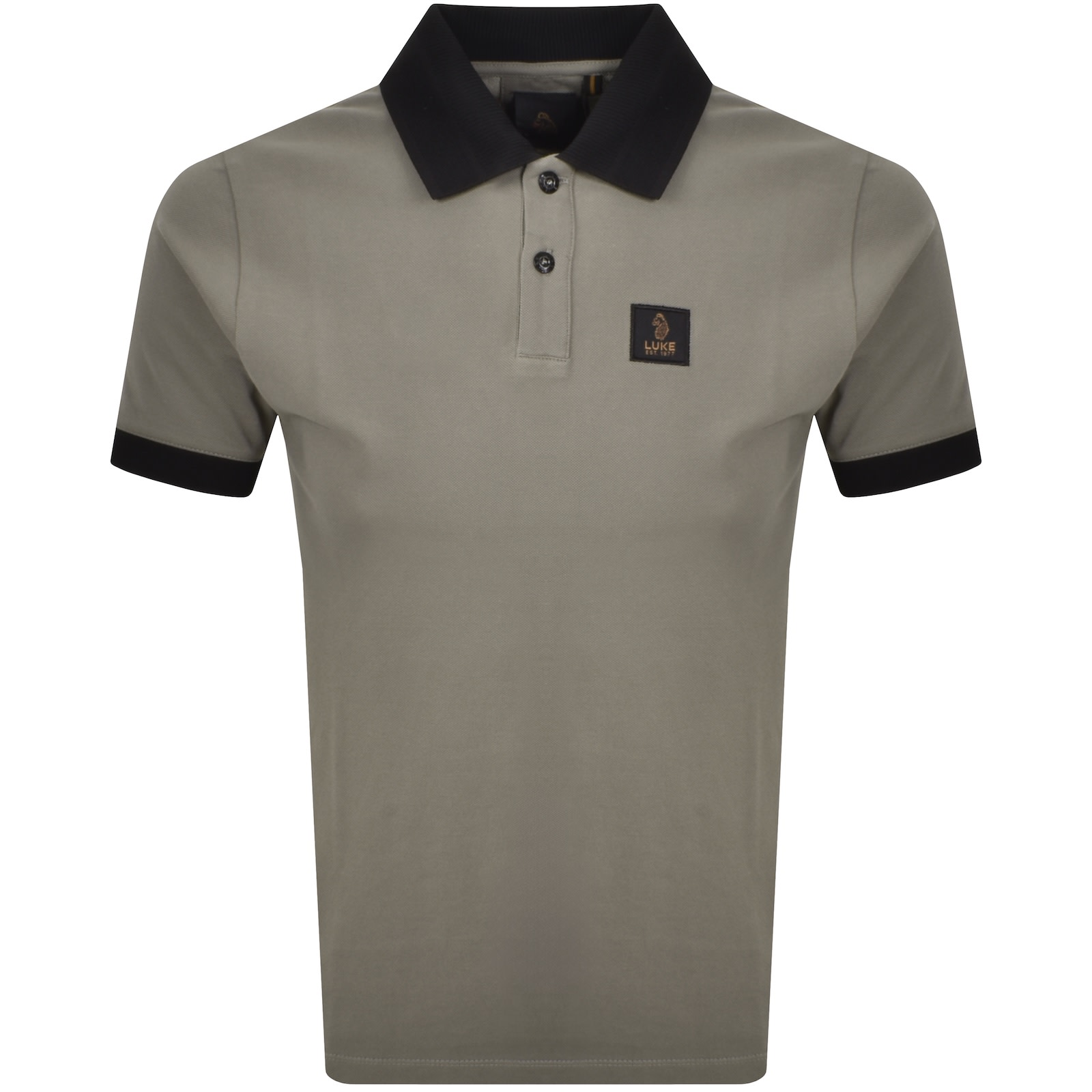 Luke 1977 Rizal Polo T Shirt Concrete Grey In Gray