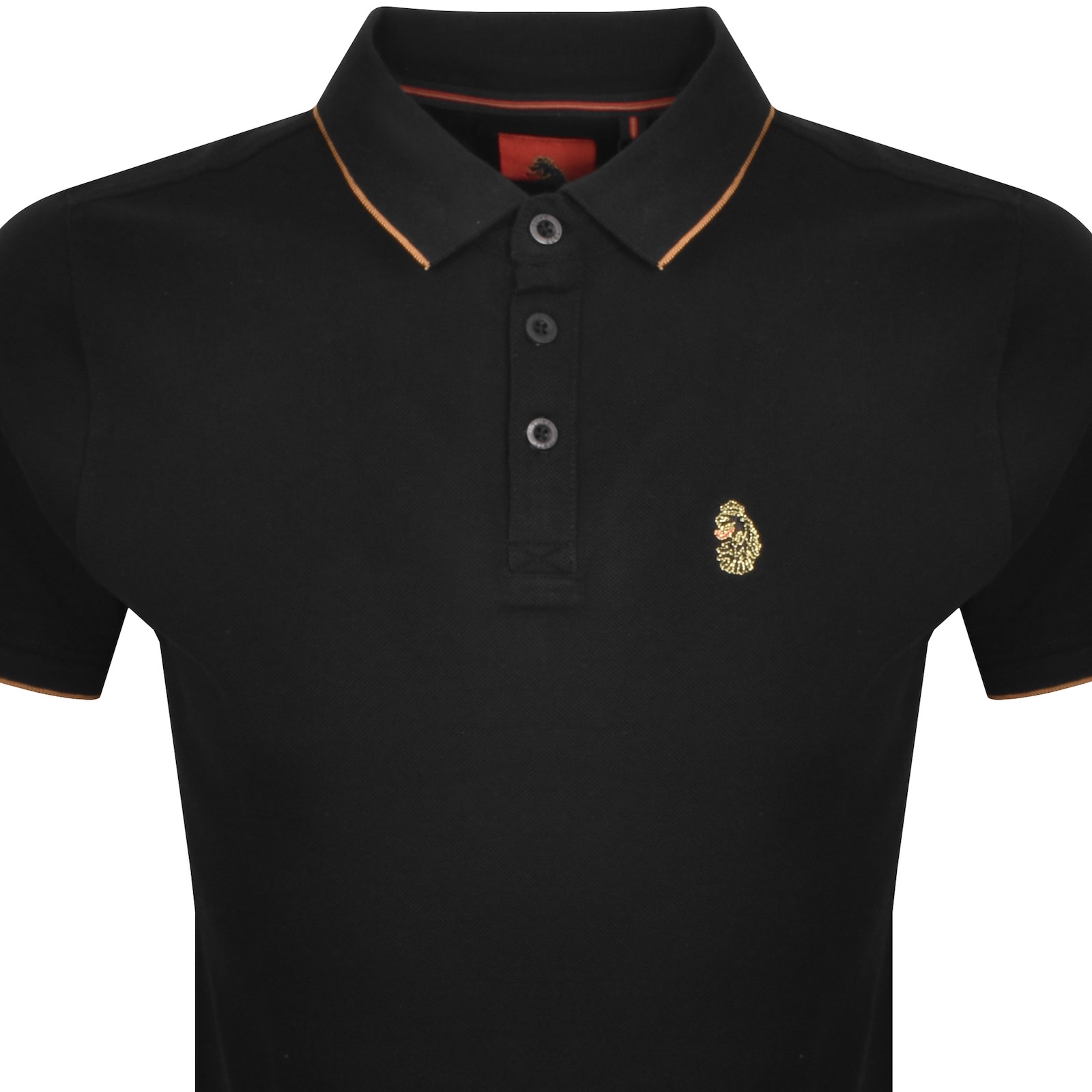 Luke 1977 Ricky Gold Polo T Shirt Black In Black