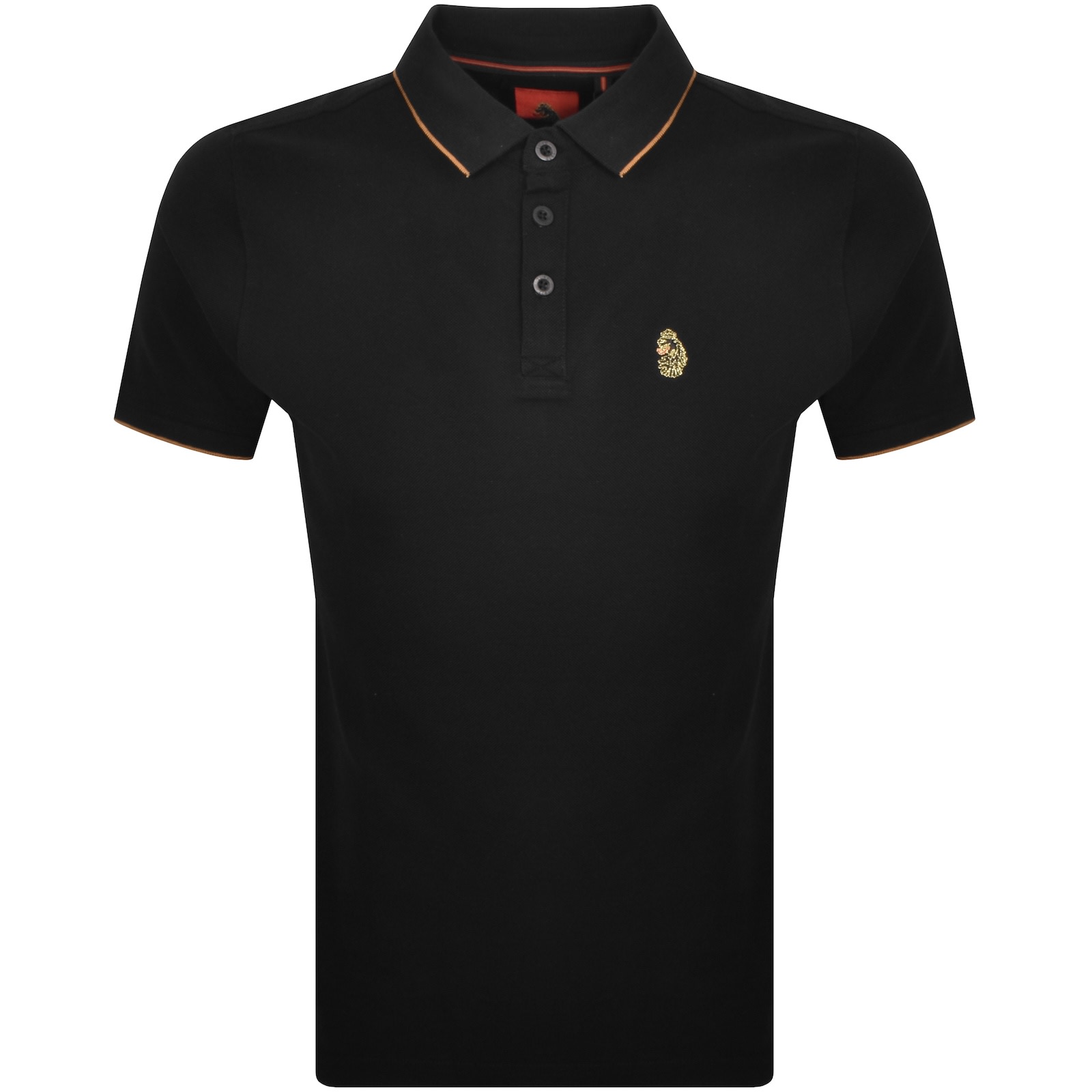 Luke 1977 Ricky Gold Polo T Shirt Black