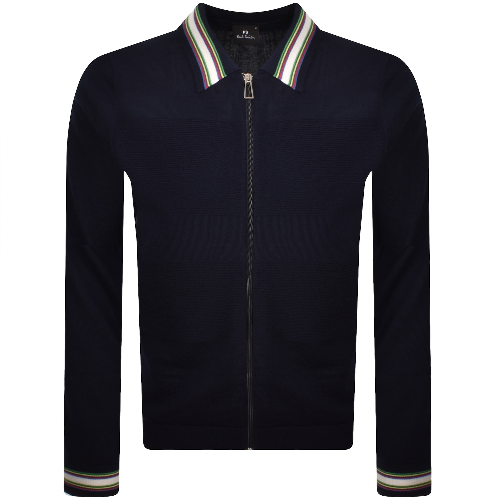 Paul Smith Full Zip Knit Cardigan Navy In Blue