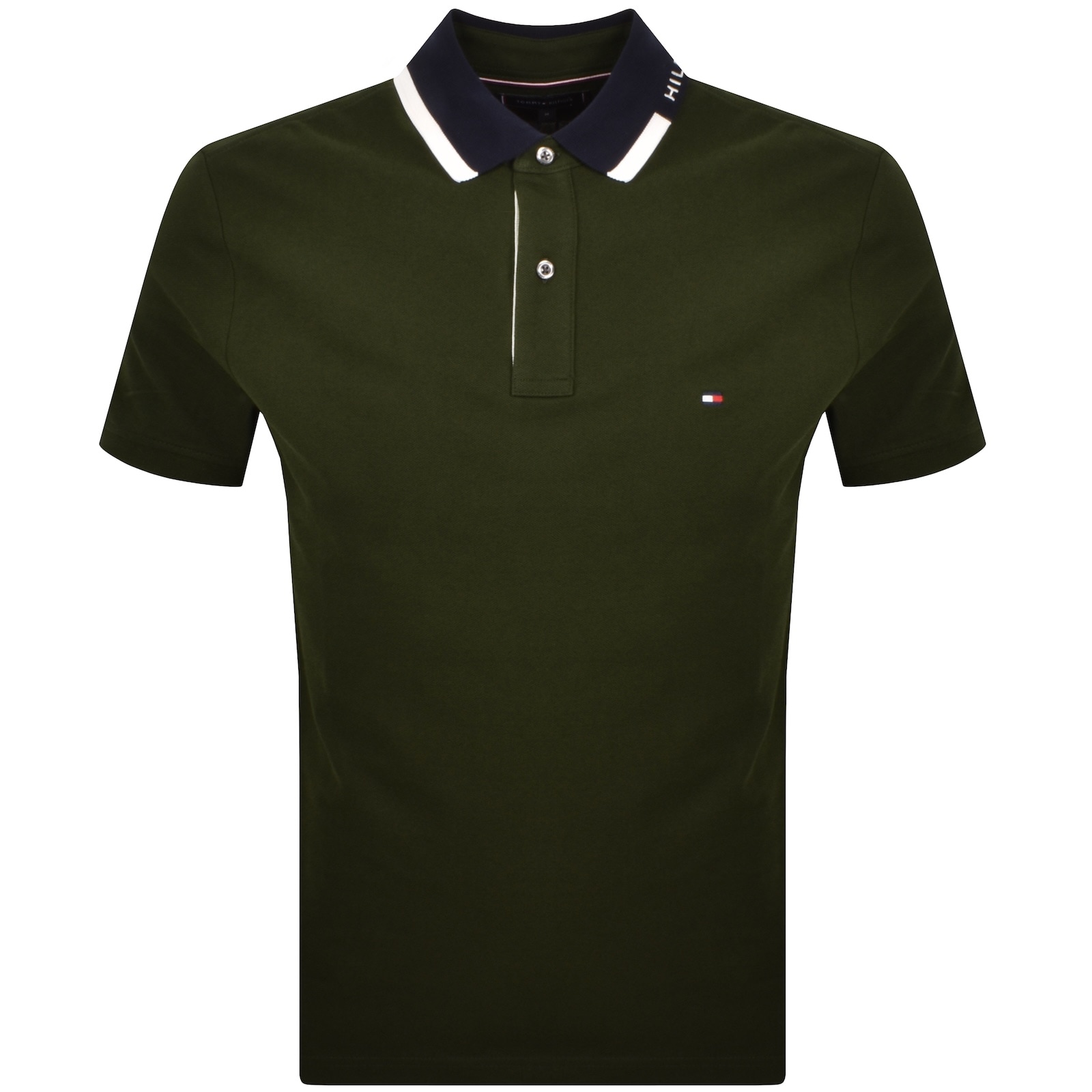 Tommy Hilfiger Grafic Collar Polo T Shirt Green