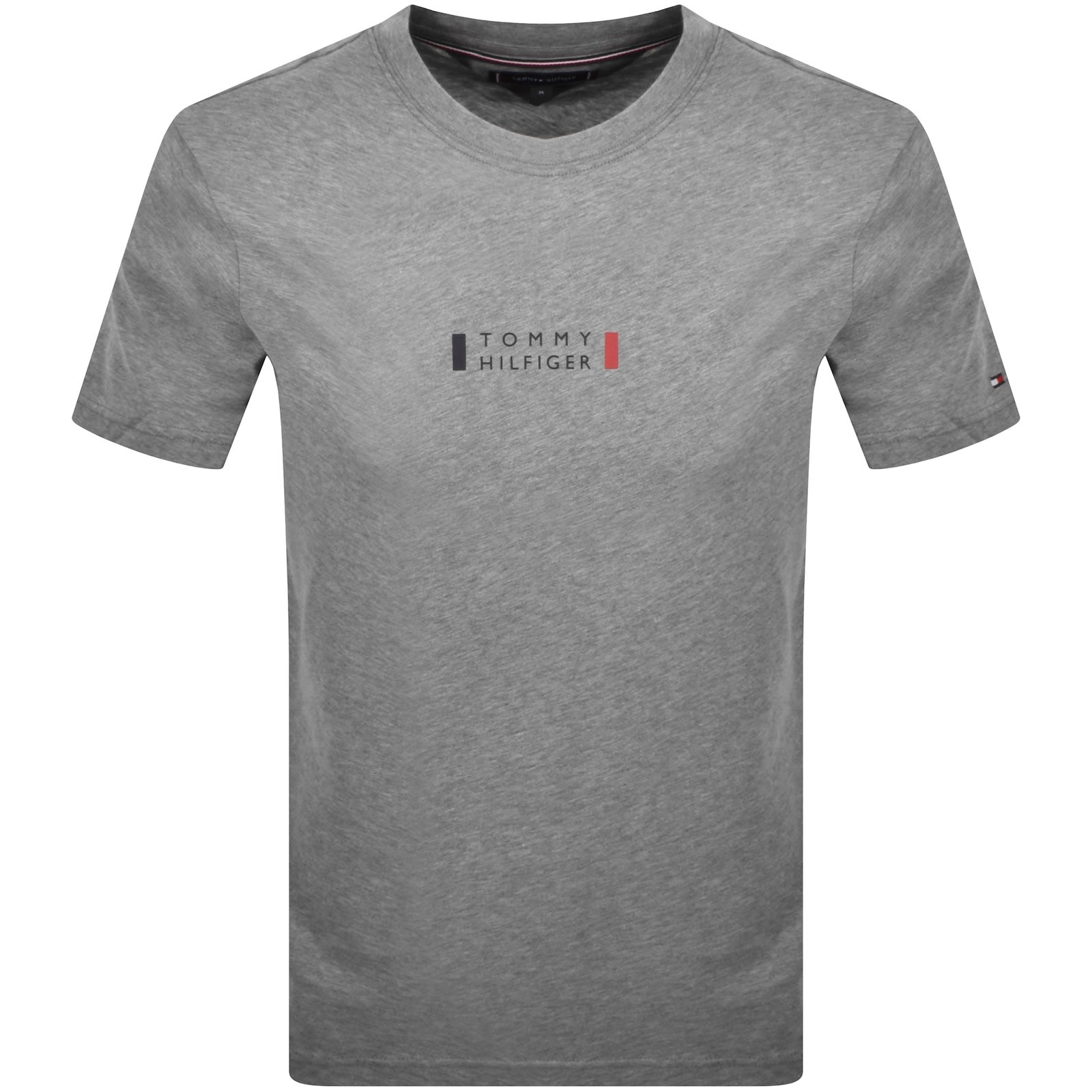 Tommy Hilfiger Logo Slim Fit T Shirt Grey In Gray