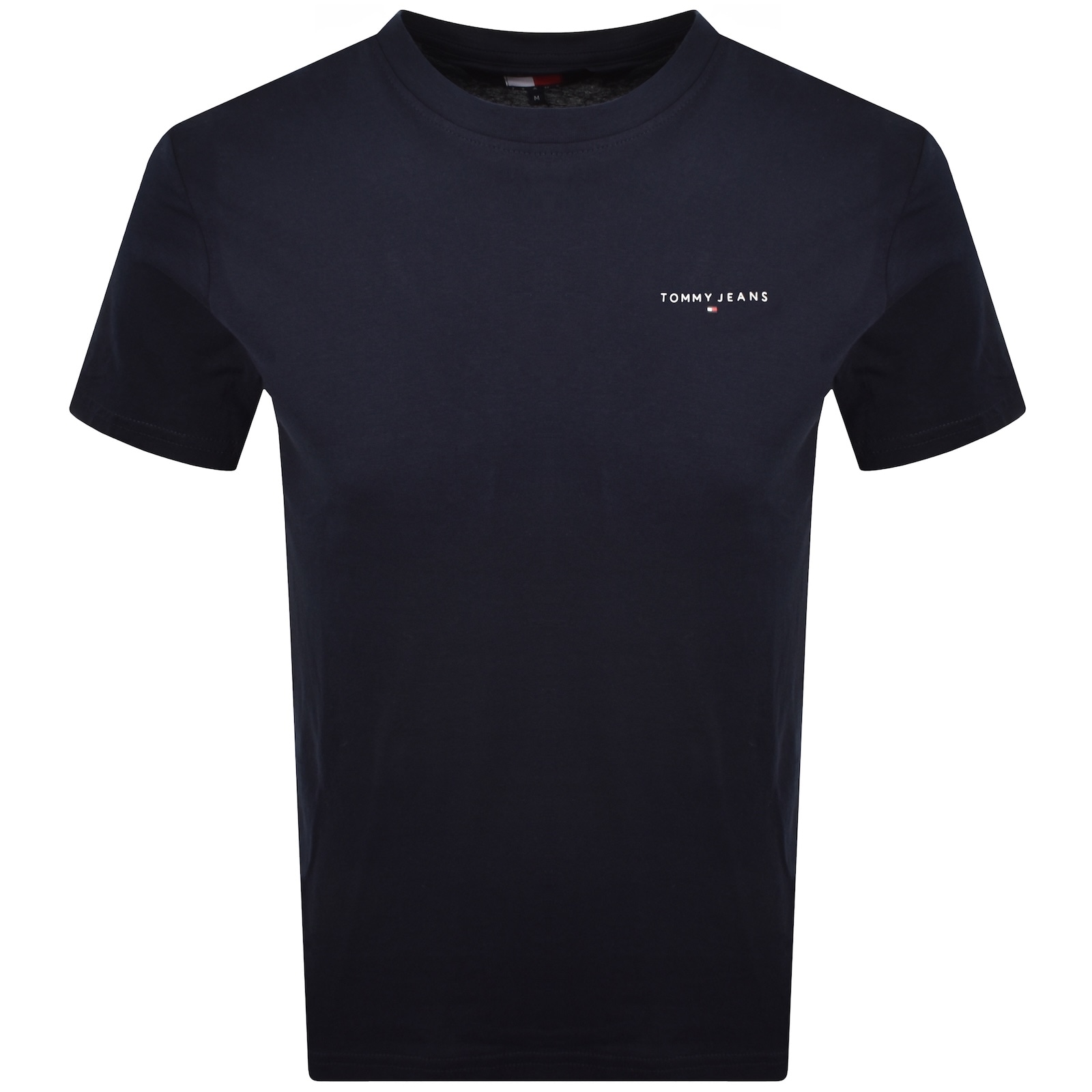 Tommy Jeans 2-pack Slim Linear Chest Logo T-shirts In Black