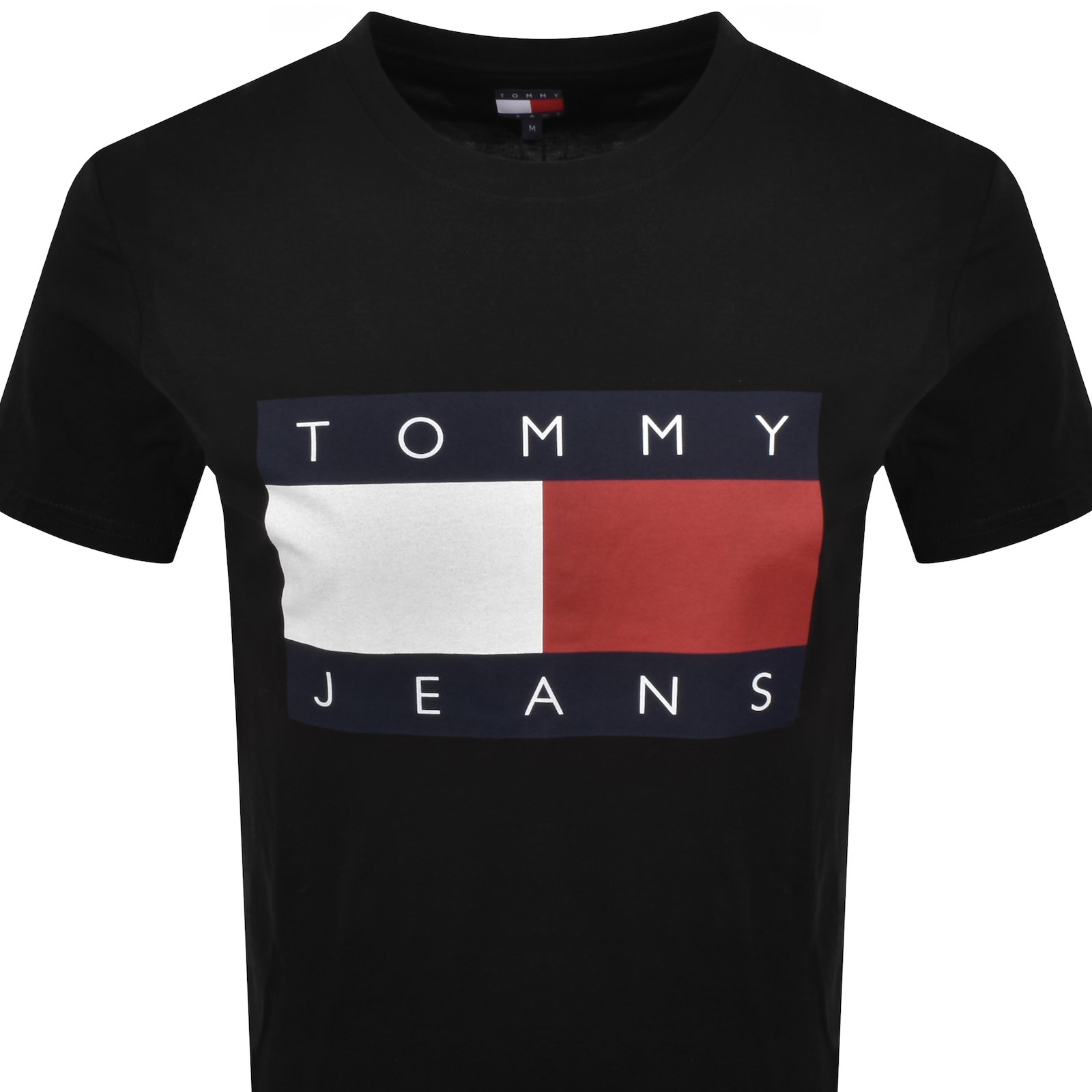 Tommy Jeans Big Flag T Shirt Black In Black