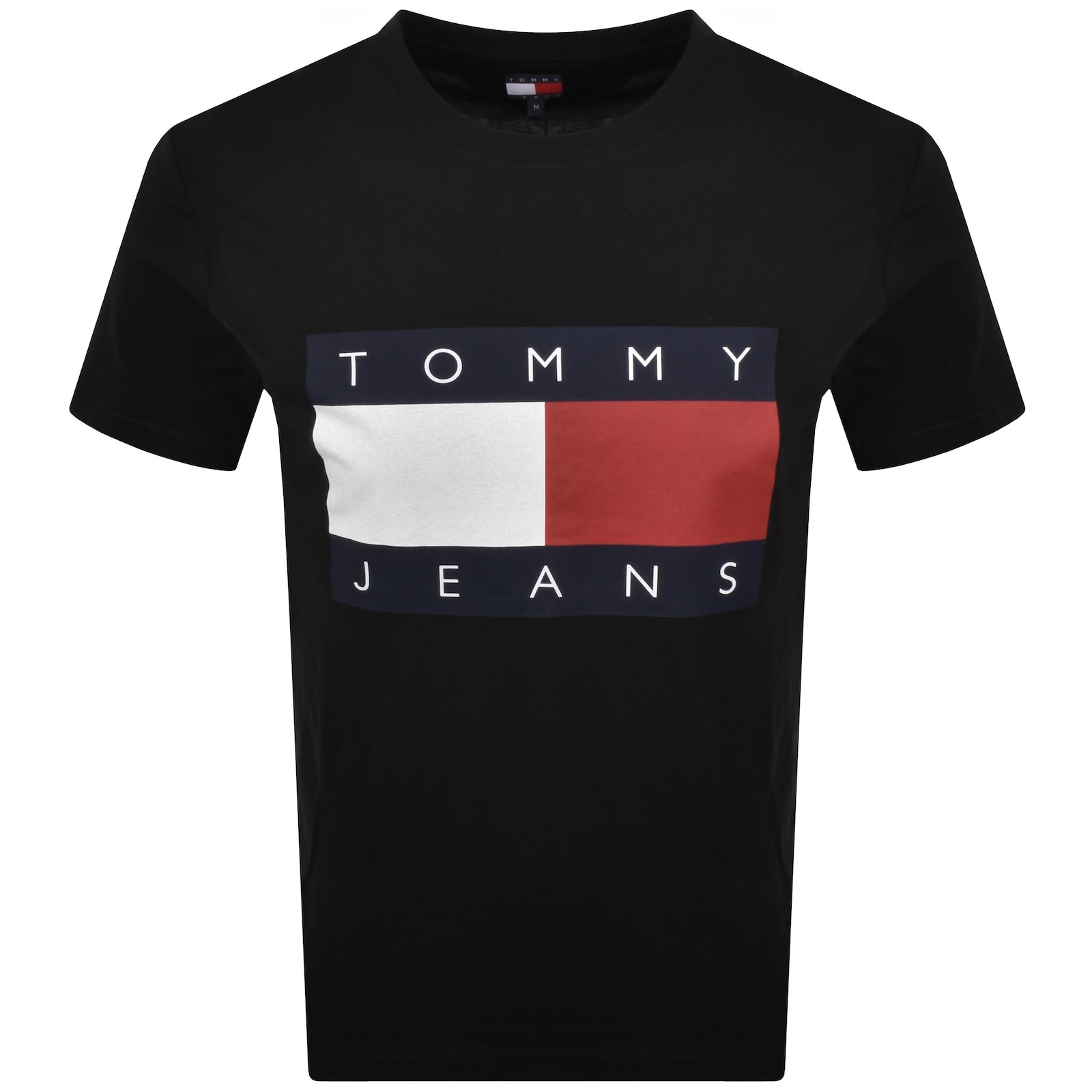 Tommy Jeans Big Flag T Shirt Black In Black
