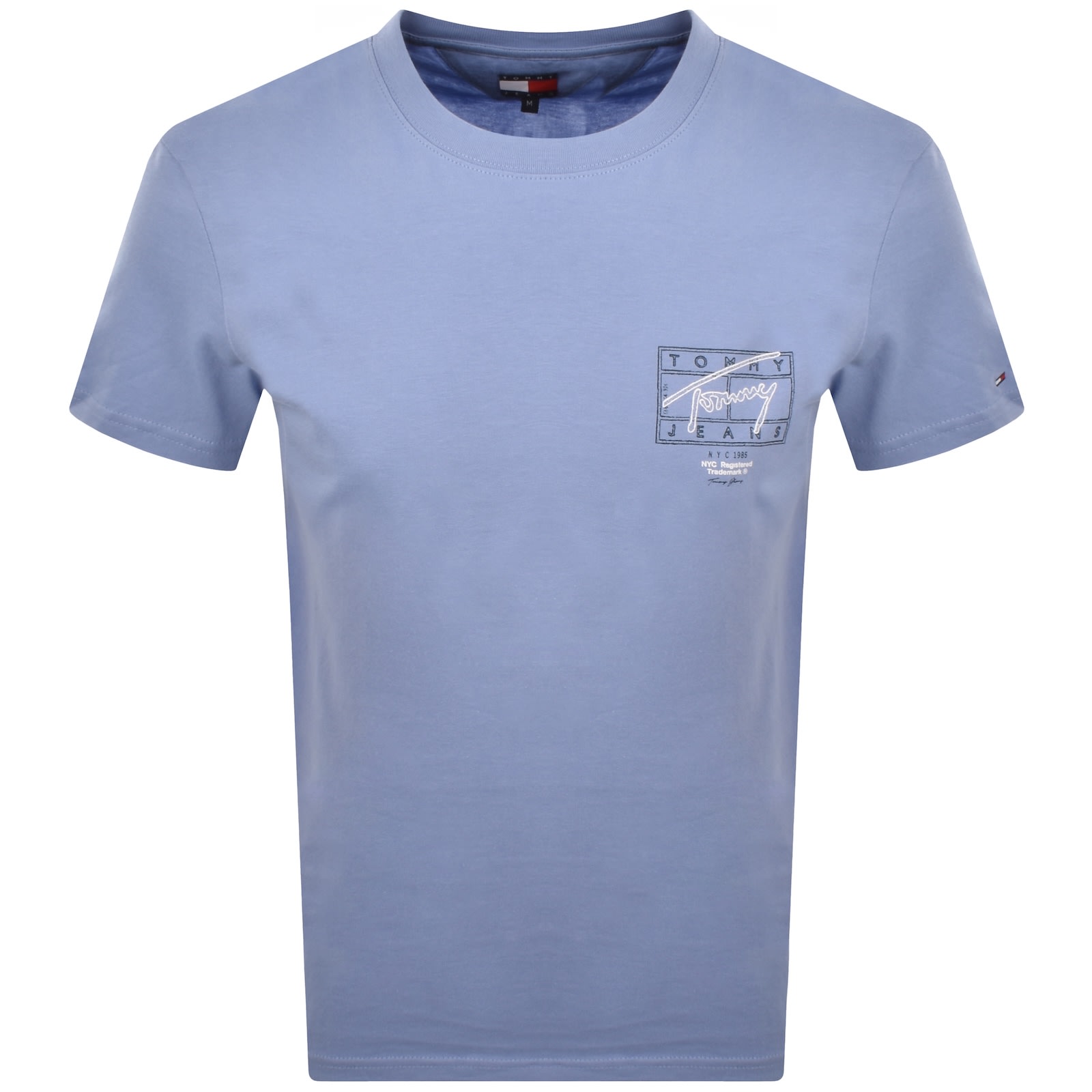 Tommy Jeans Signature Spray T Shirt Blue In Blue