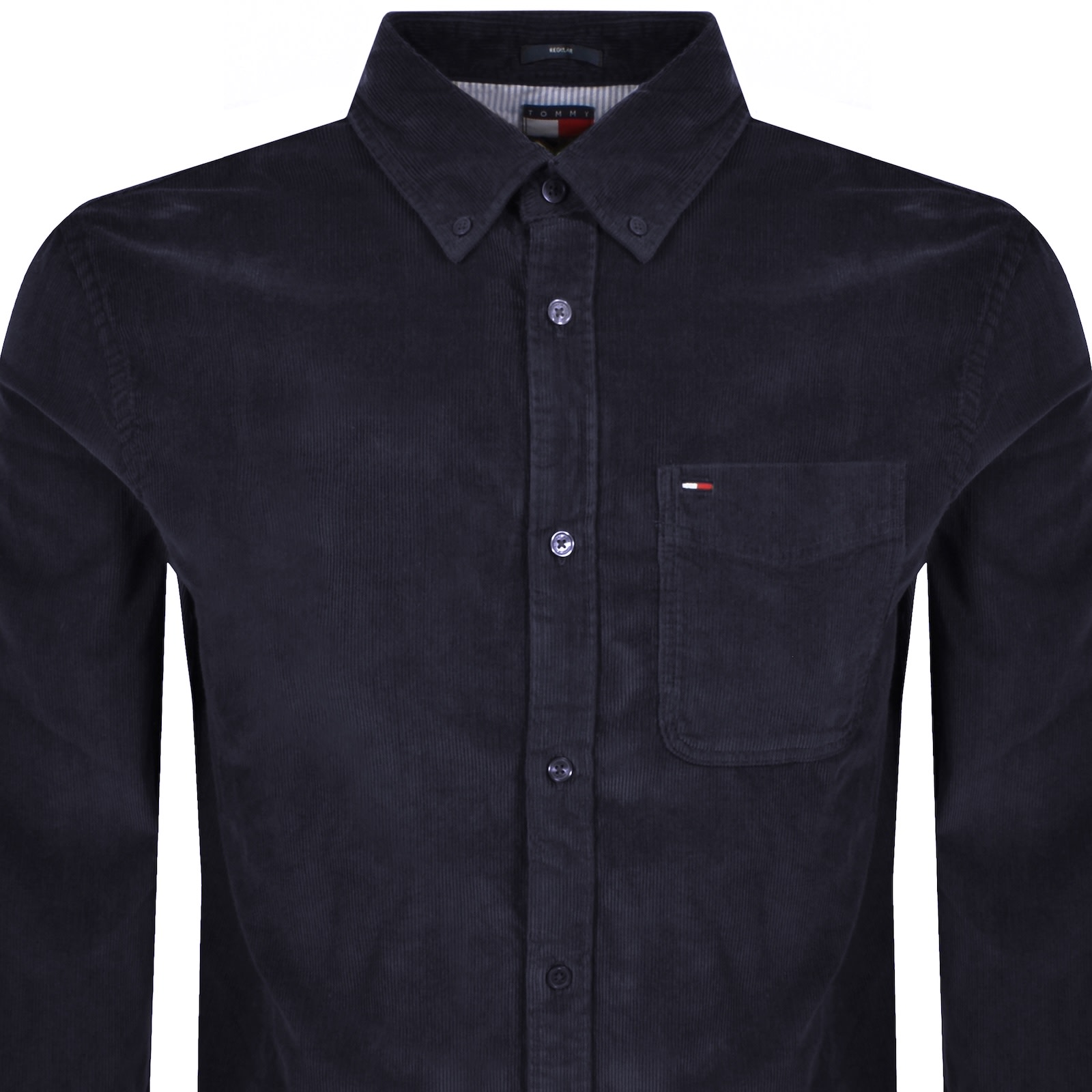 Tommy Jeans Corduroy Shirt Navy In Black