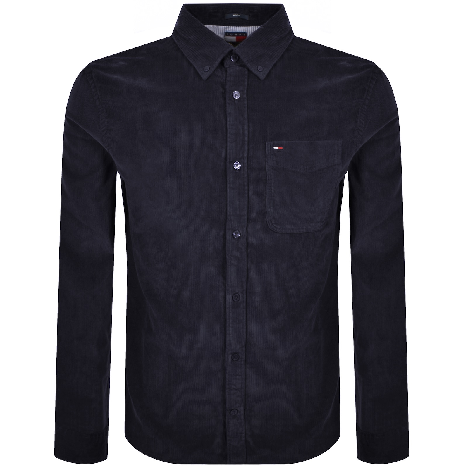 Tommy Jeans Corduroy Shirt Navy In Black