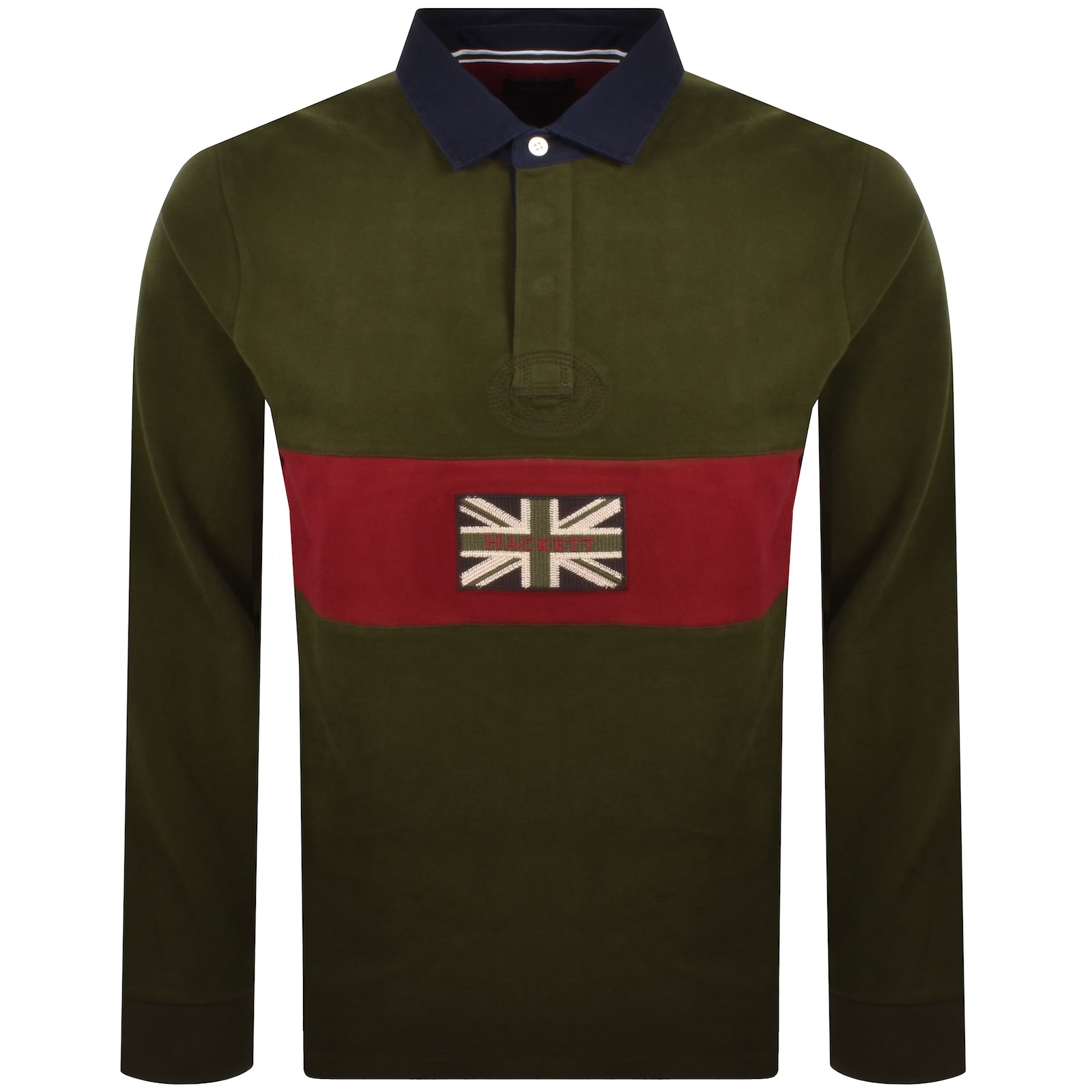 Hackett Peaks Rugby Polo T Shirt Green