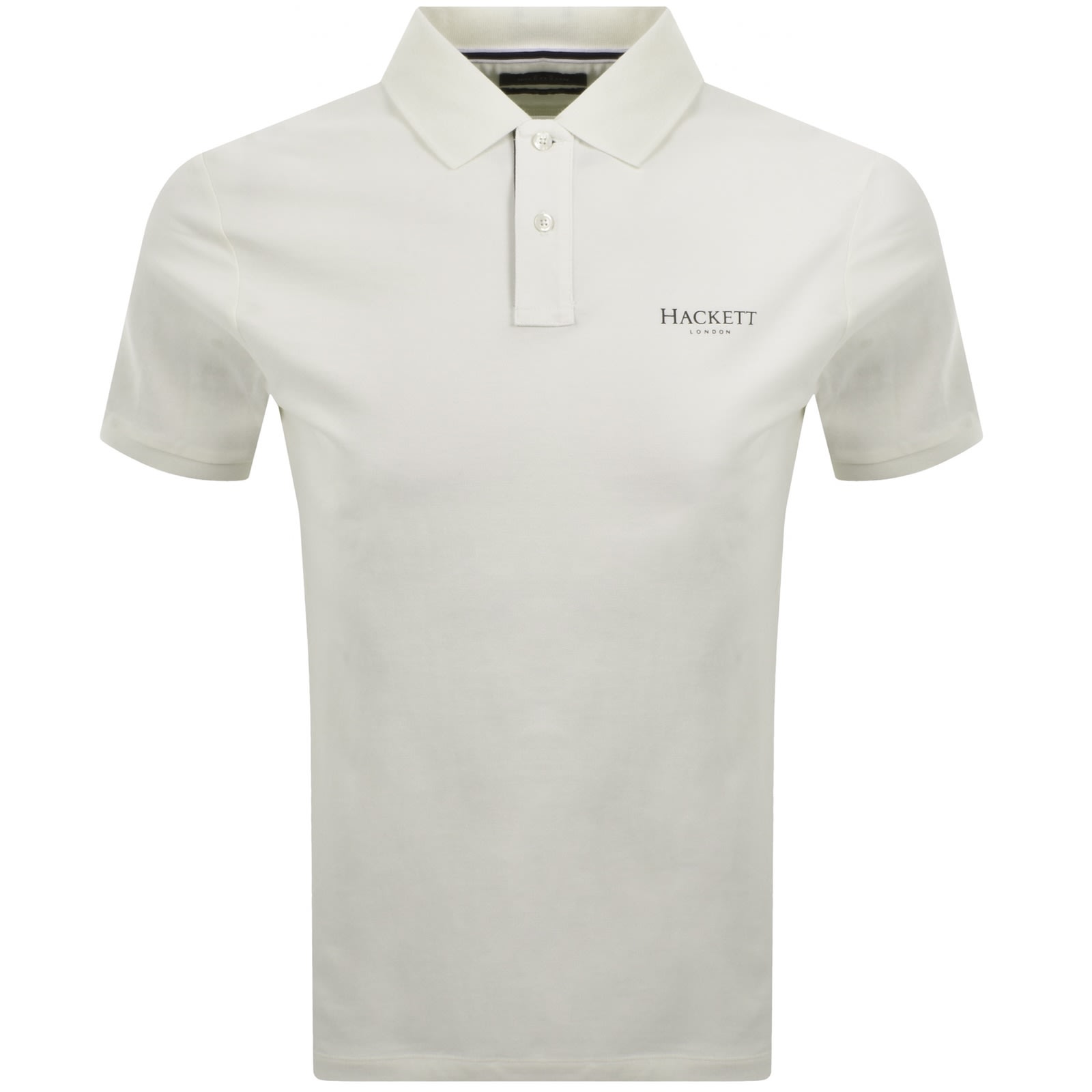 Hackett Essential Logo Polo T Shirt Off White