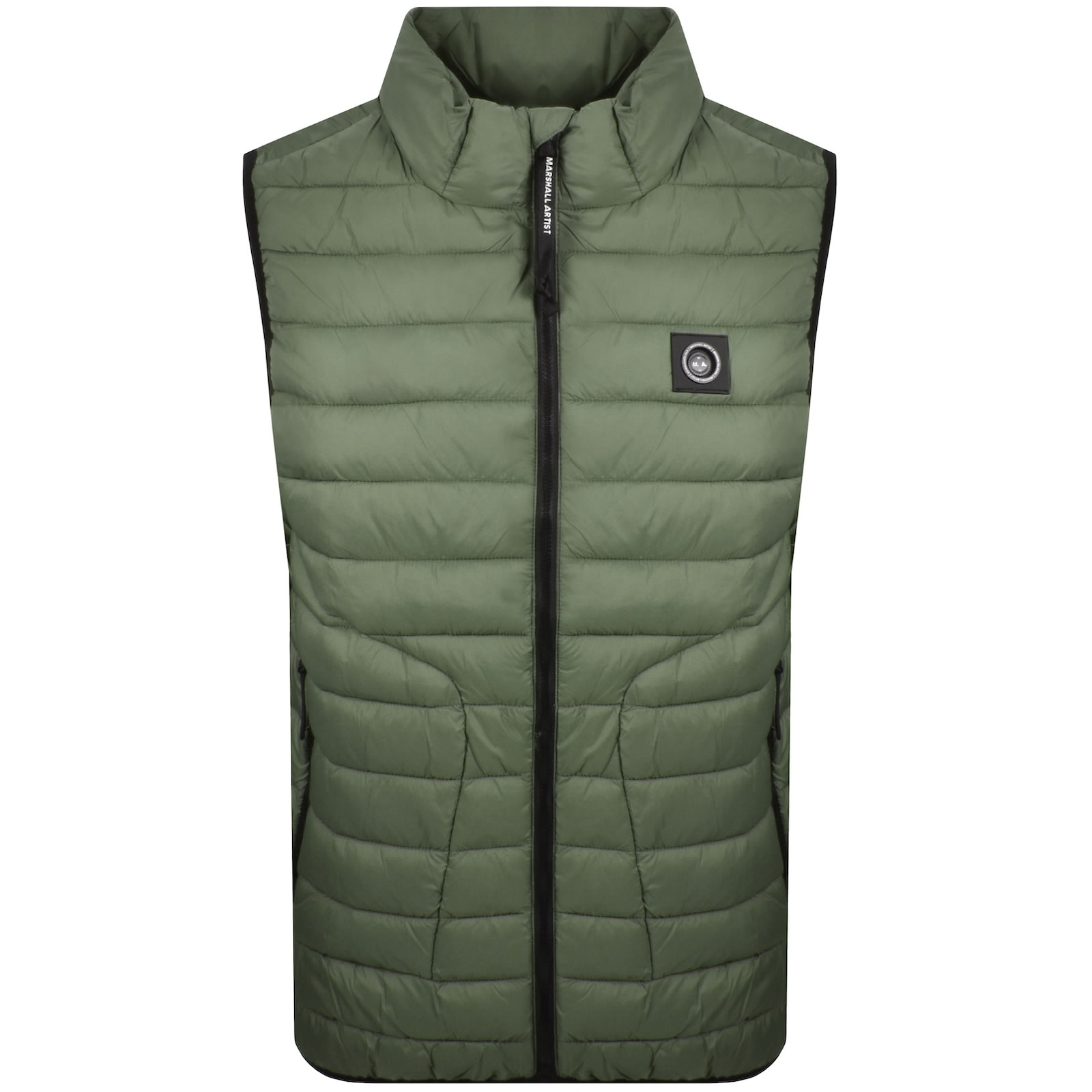 Marshall Artist Oakdale Bubble Gilet Khaki Green In Brown