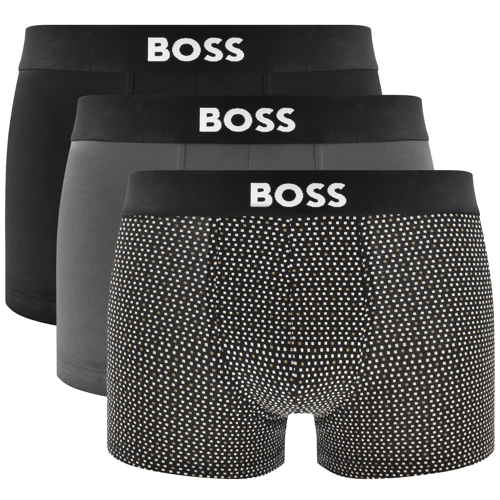 Hugo Boss Boss One Underwear 3 Pack Trunks In Multi