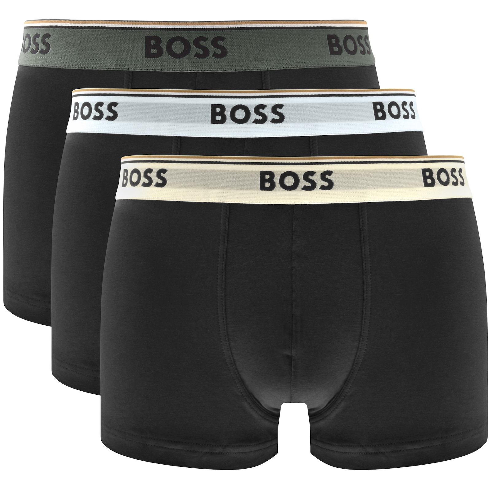 Hugo Boss Boss Underwear 3 Pack Power Trunks In Black