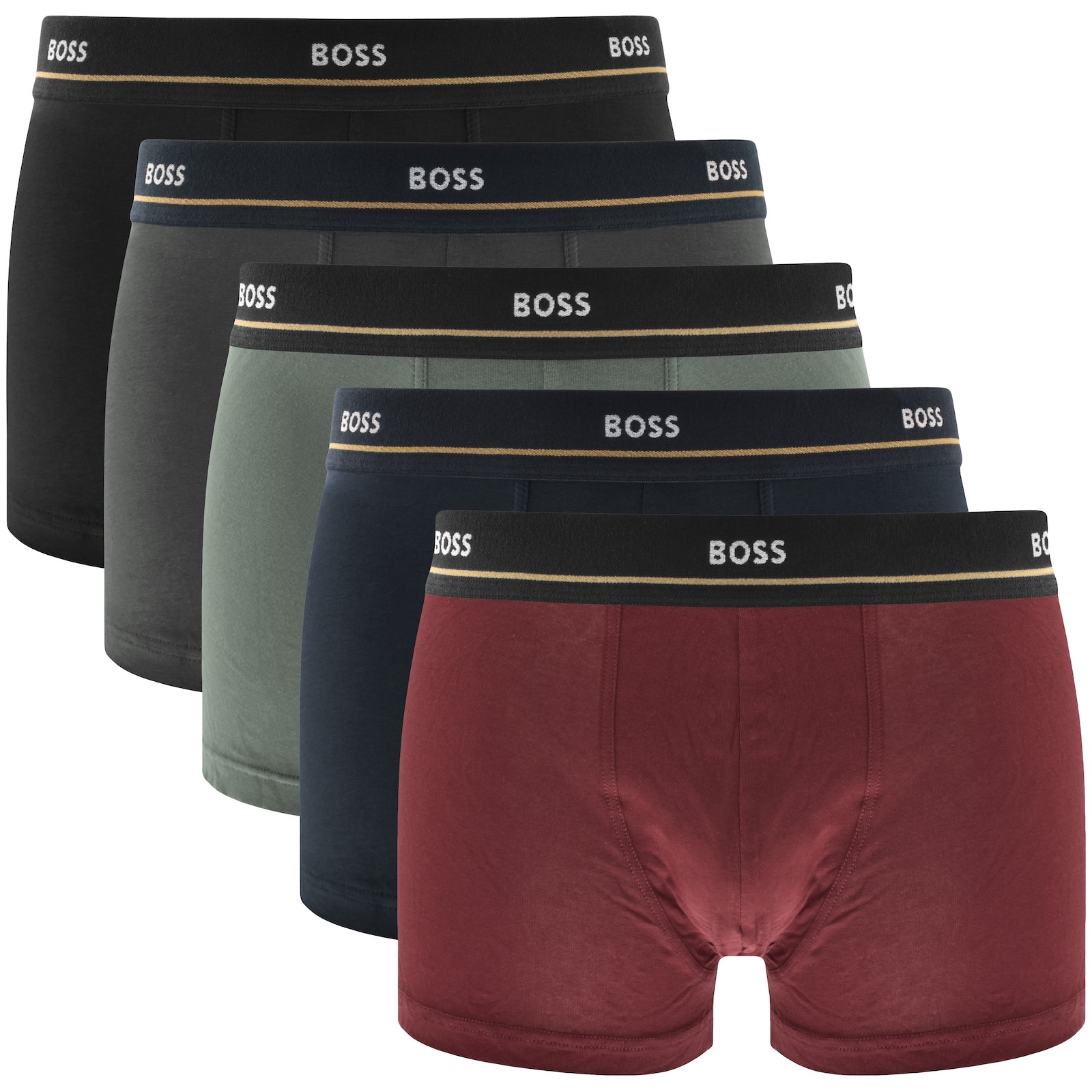 Hugo Boss Boss Underwear 5 Pack Boxer Trunks In Multi