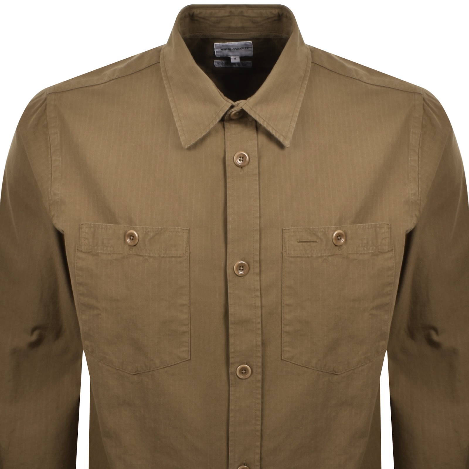 Norse Projects Algot Ripstop Relaxed Shirt Brown In Multi