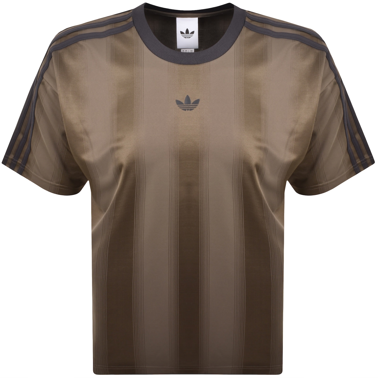 Adidas Originals Jacquard Jersey T Shirt Brown