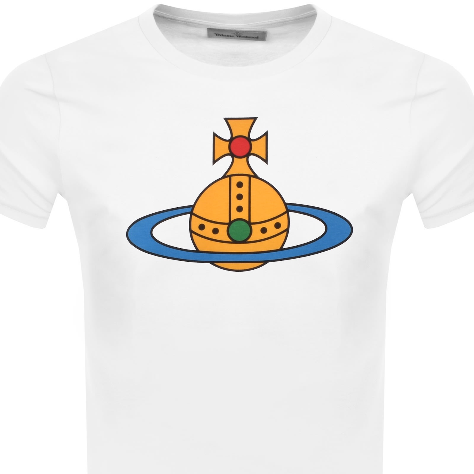 Vivienne Westwood Crew Neck Graphic Print Short Sleeve T-shirt In White