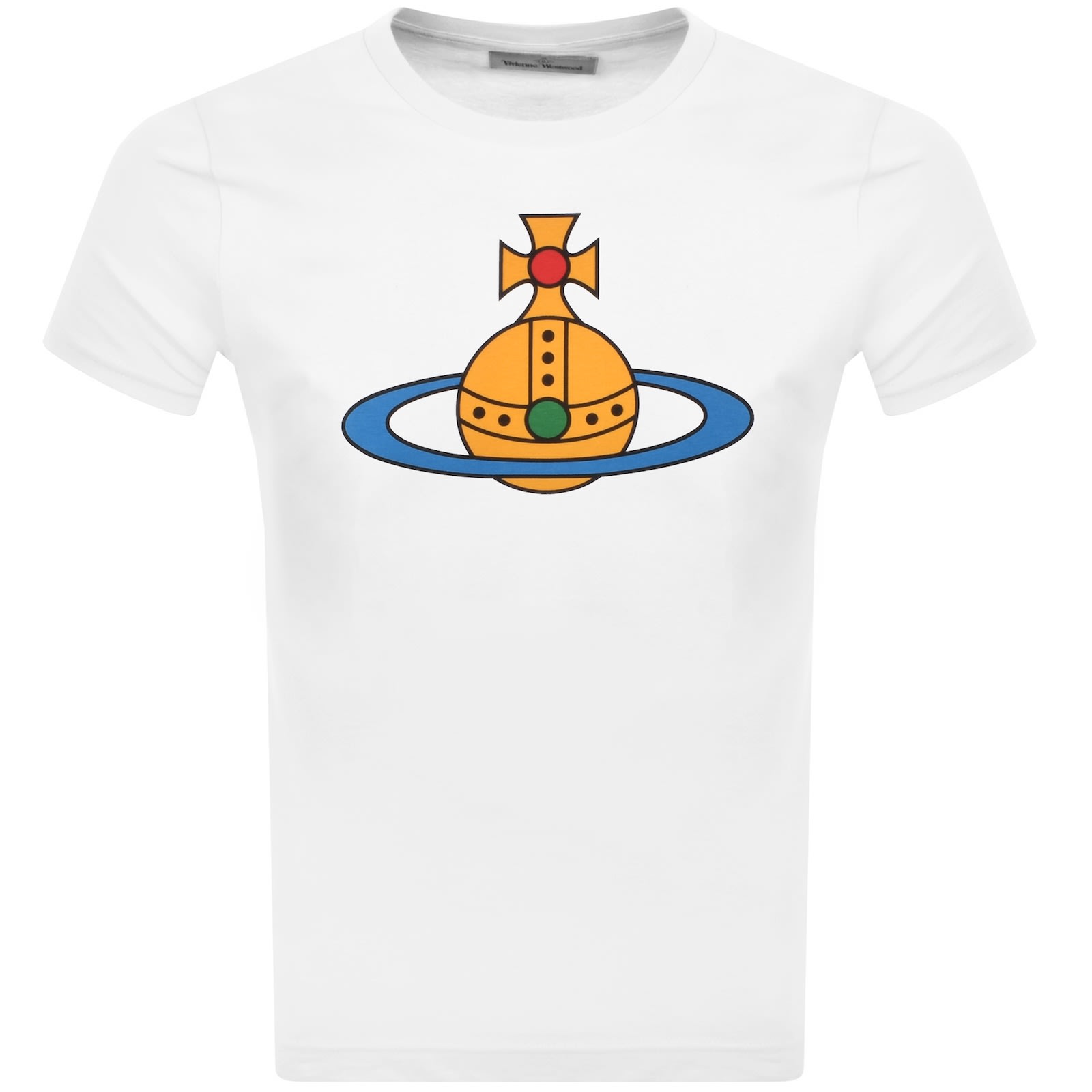 Vivienne Westwood Crew Neck Graphic Print Short Sleeve T-shirt In White