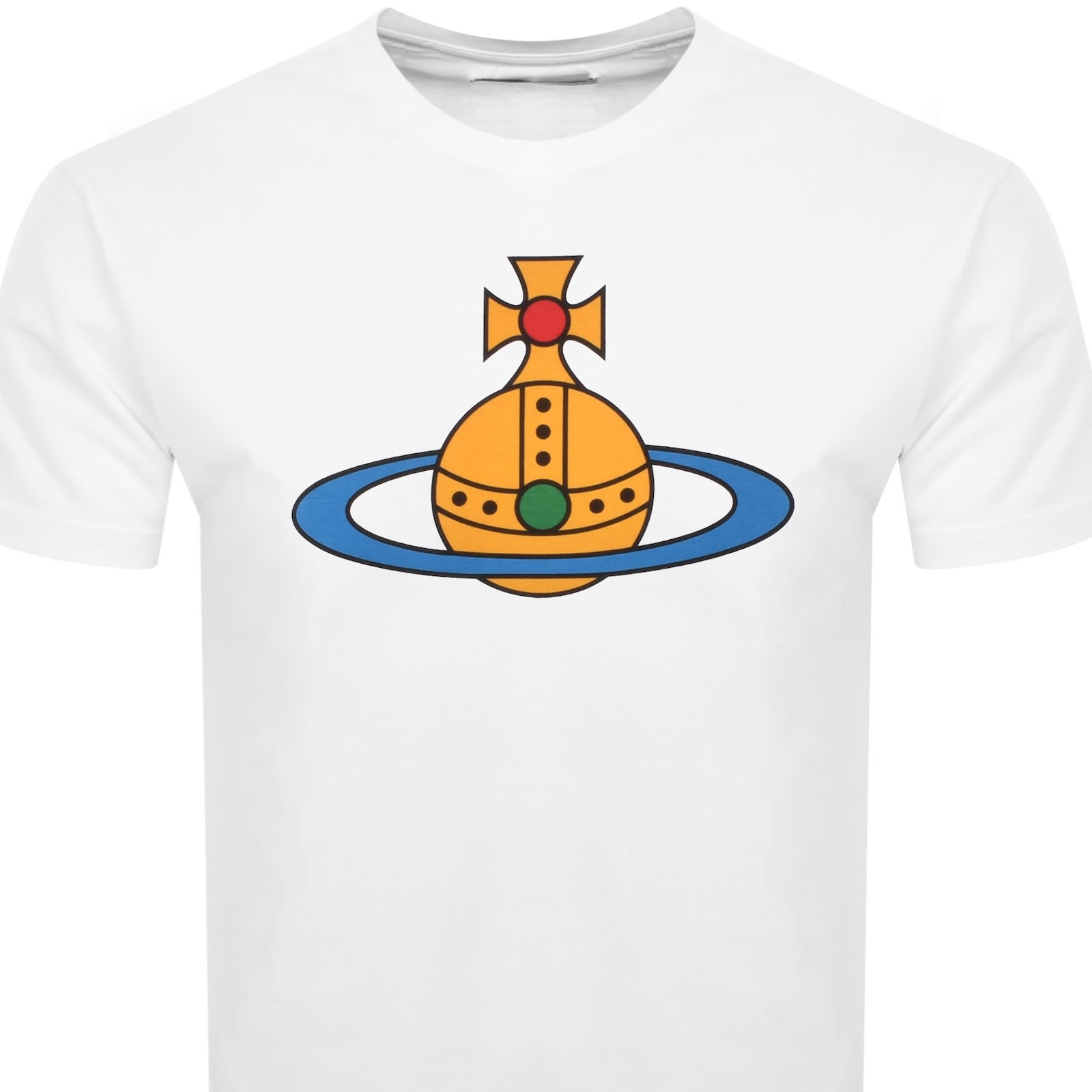 Vivienne Westwood Crew Neck Graphic Print Short Sleeve T-shirt In White