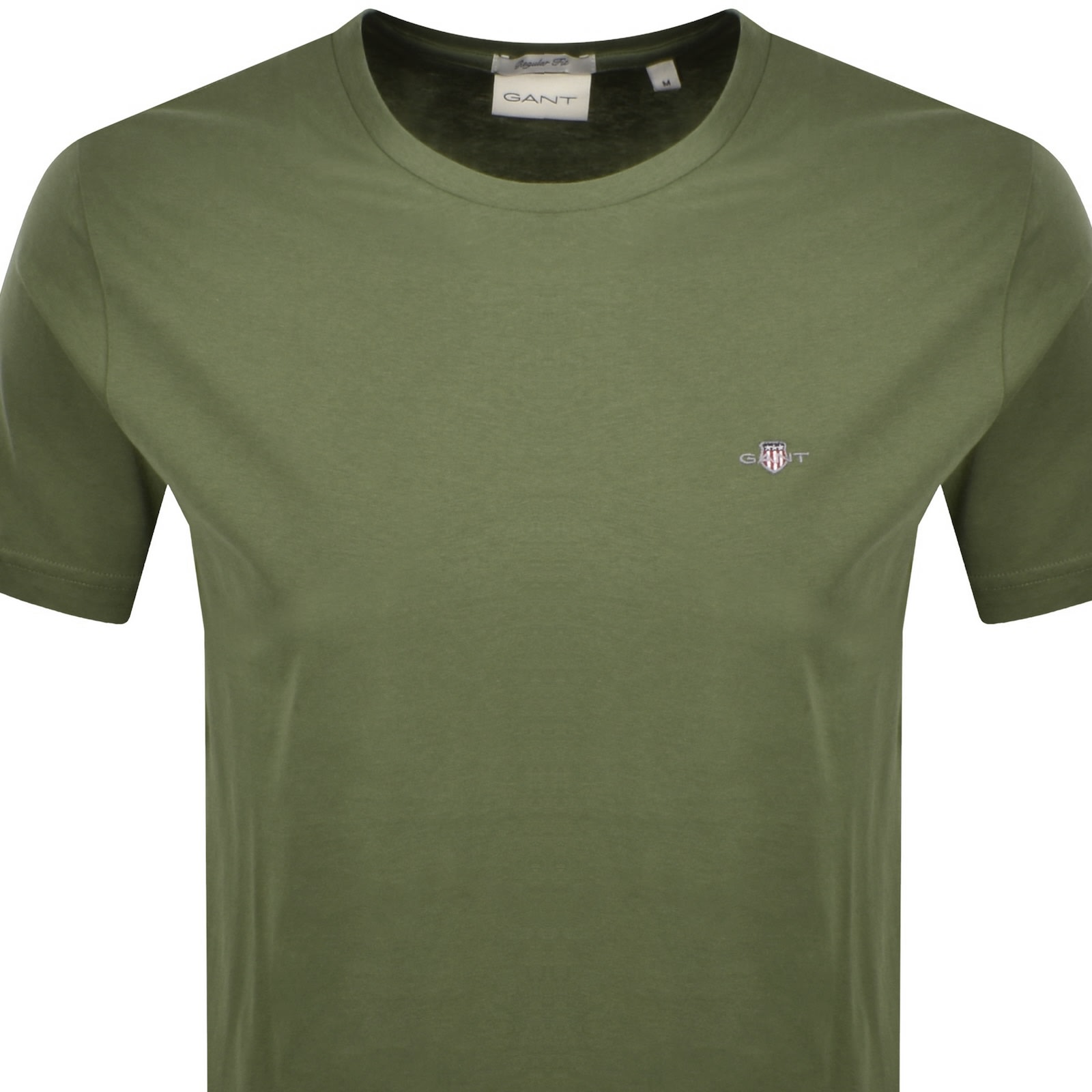 Gant Mens Regular Fit Short Sleeve Shield Logo T-shirt In Green