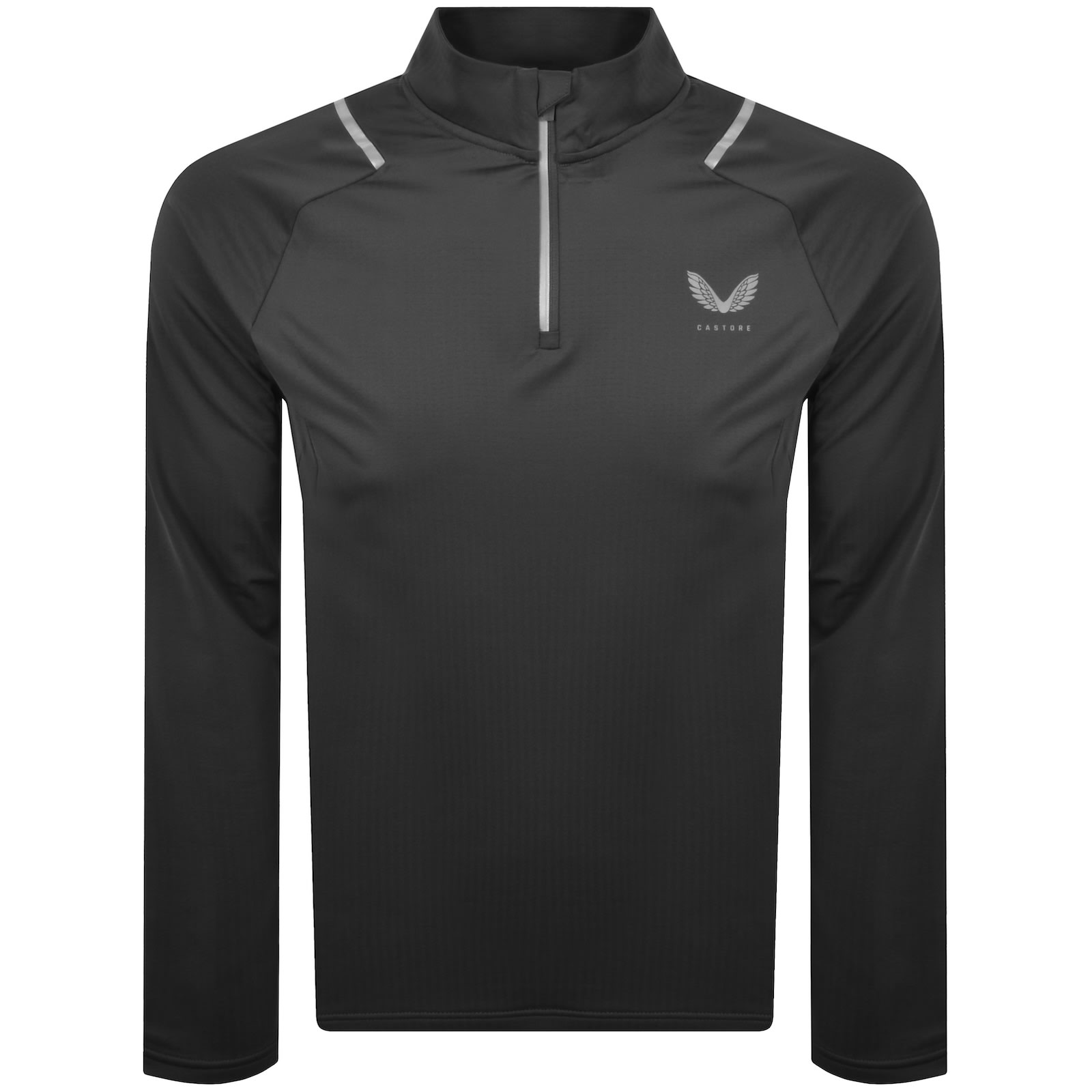 Castore Lightweight Quarter Zip T Shirt Grey In Black