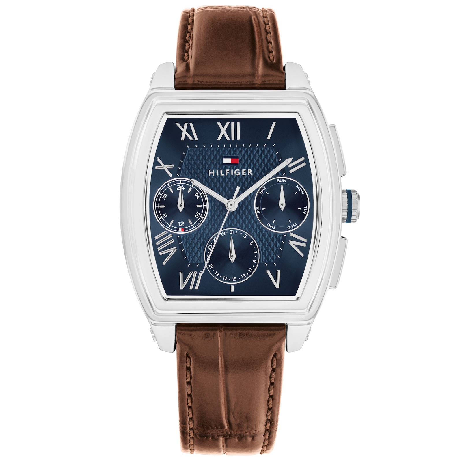Tommy Hilfiger 36mm Leather Strap Multifunction Watch In Brown
