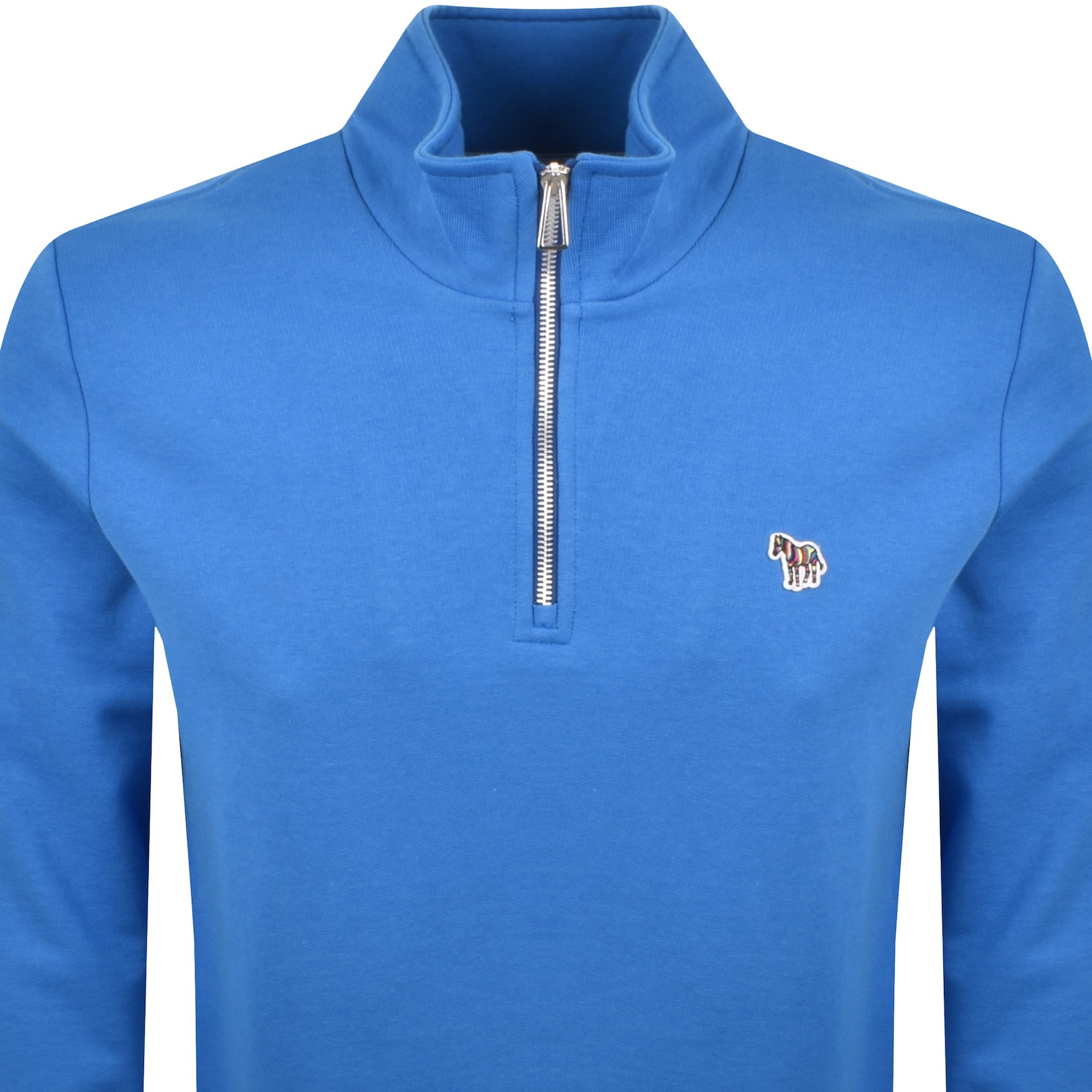 Paul Smith Half Zip Zebra Sweatshirt Blue In Blue