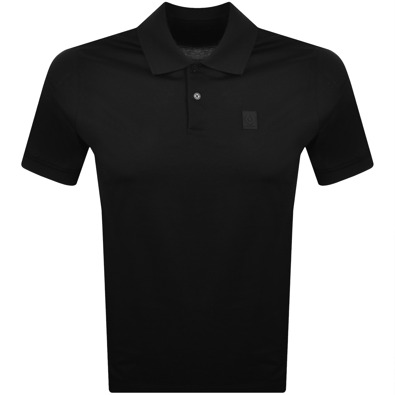 Belstaff Steel Polo Mercerised Cotton In Black