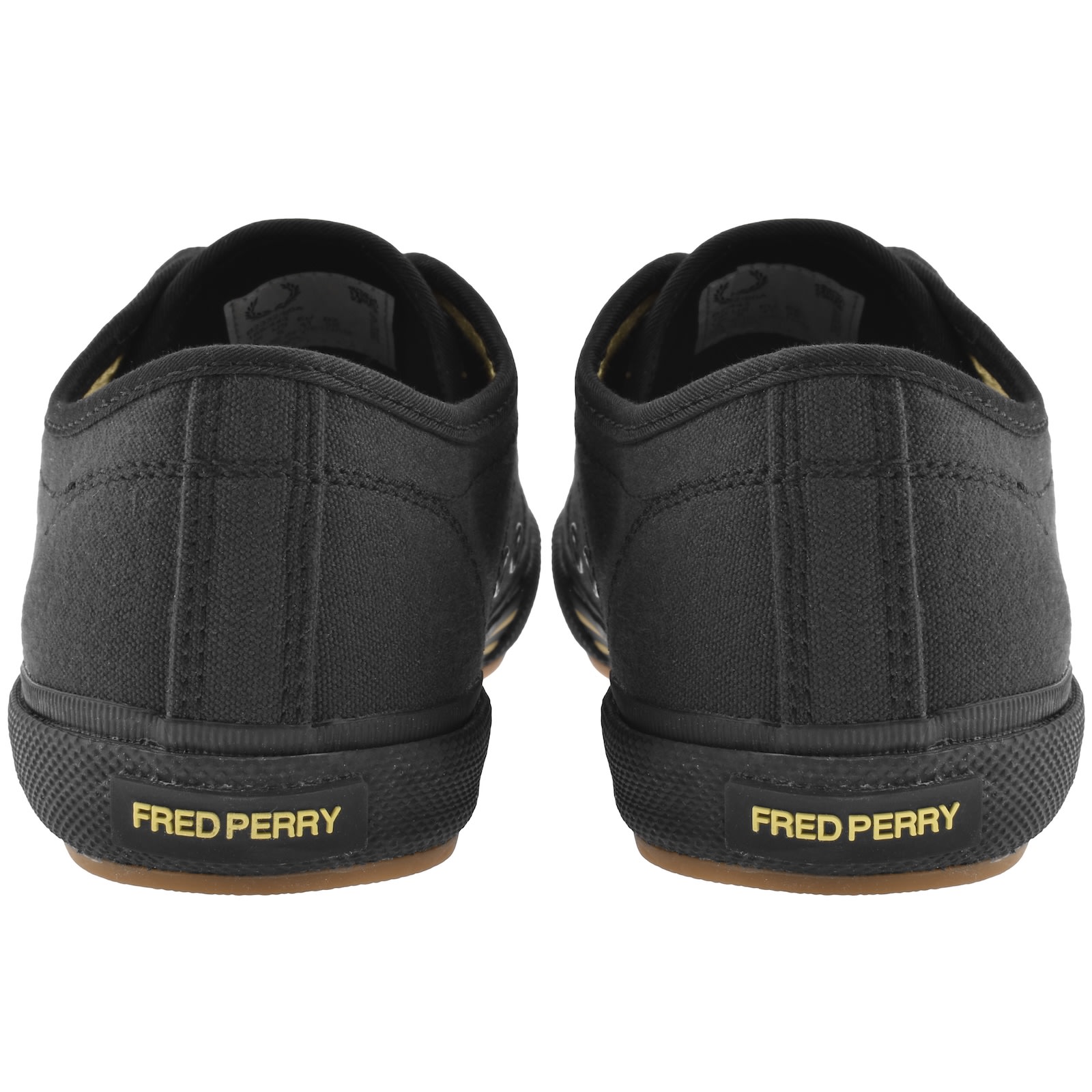 Fred Perry B708 Canvas Trainers Black In Black