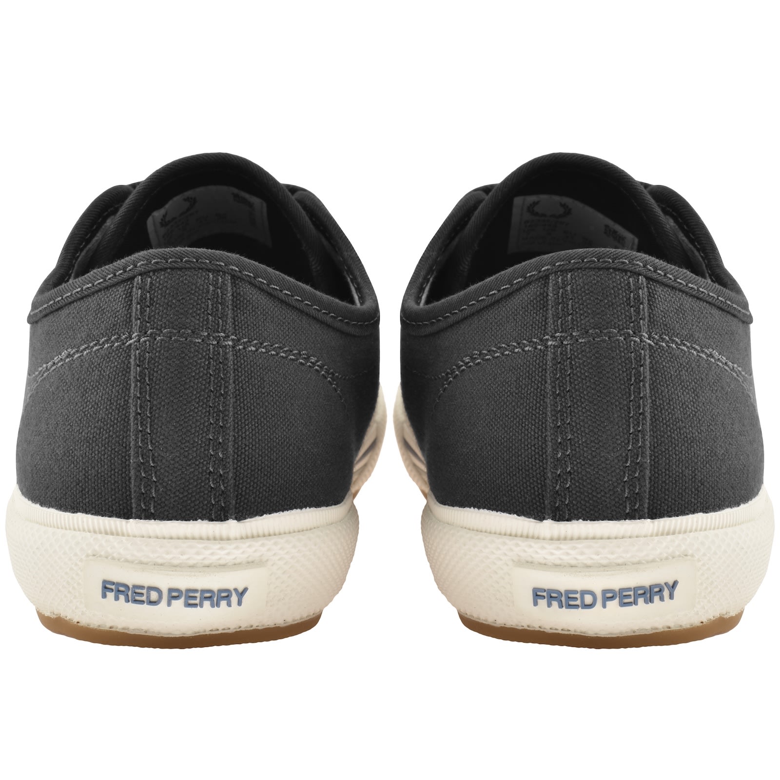 Fred Perry B708 Canvas Trainers Grey In Black