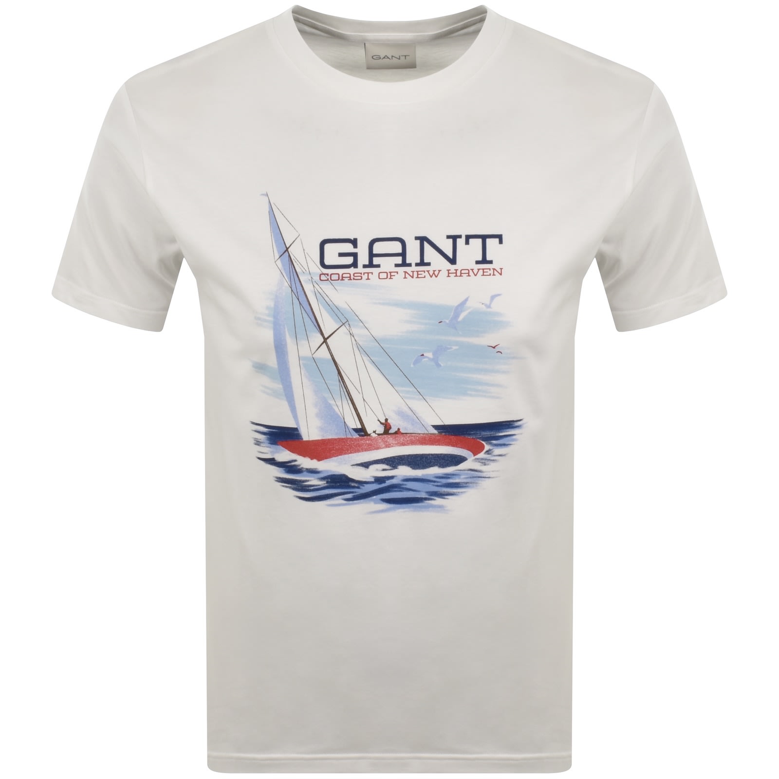Gant Graphic Short Sleeve T Shirt White