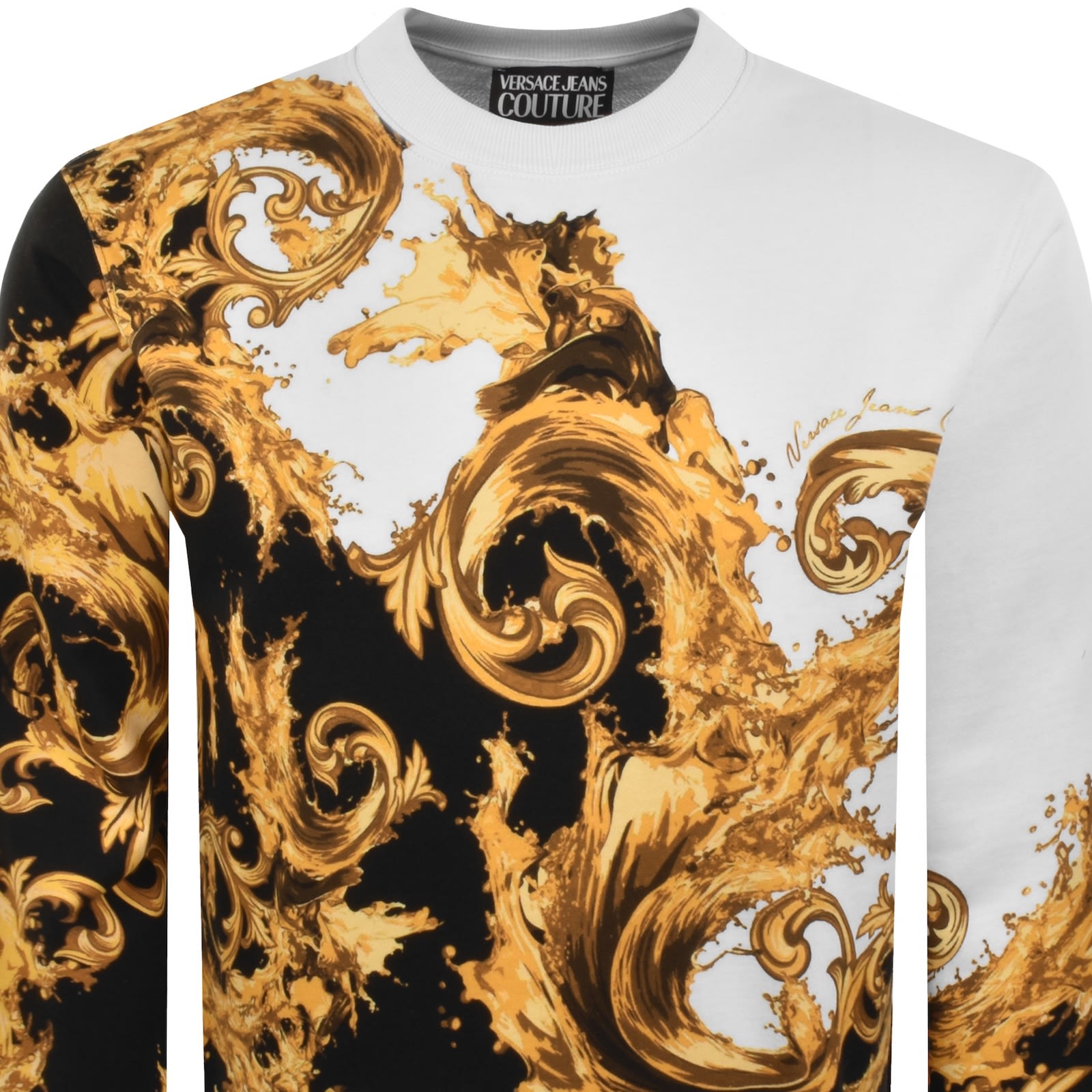 Versace Jeans Long-sleeved Sweatshirt In White