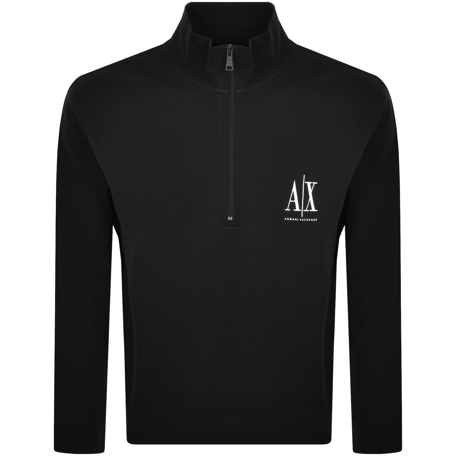 Armani Exchange Quarter Zip Sweatshirt Black