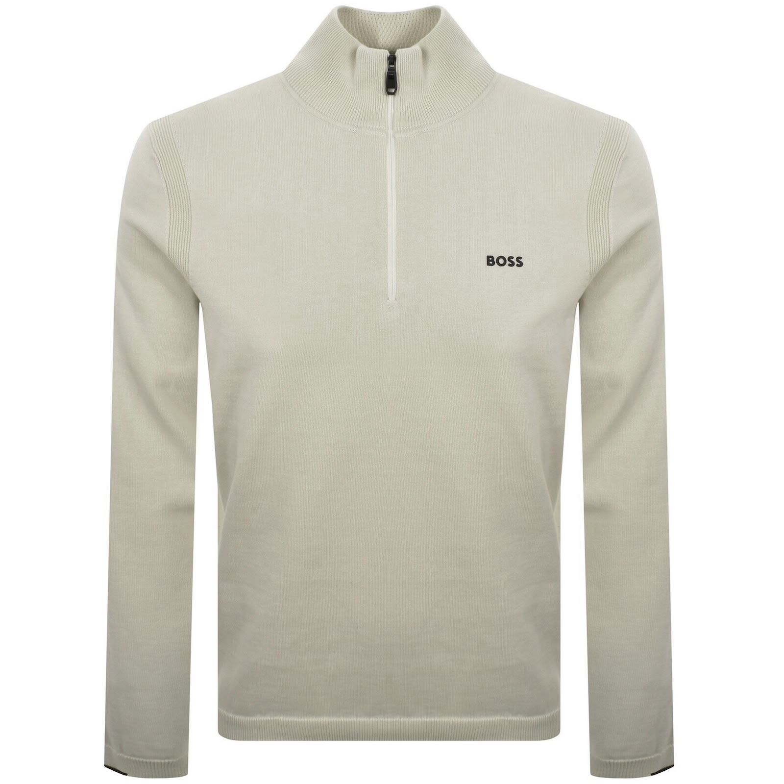 Boss Athleisure Boss Ever X Quarter Zip Jumper Beige