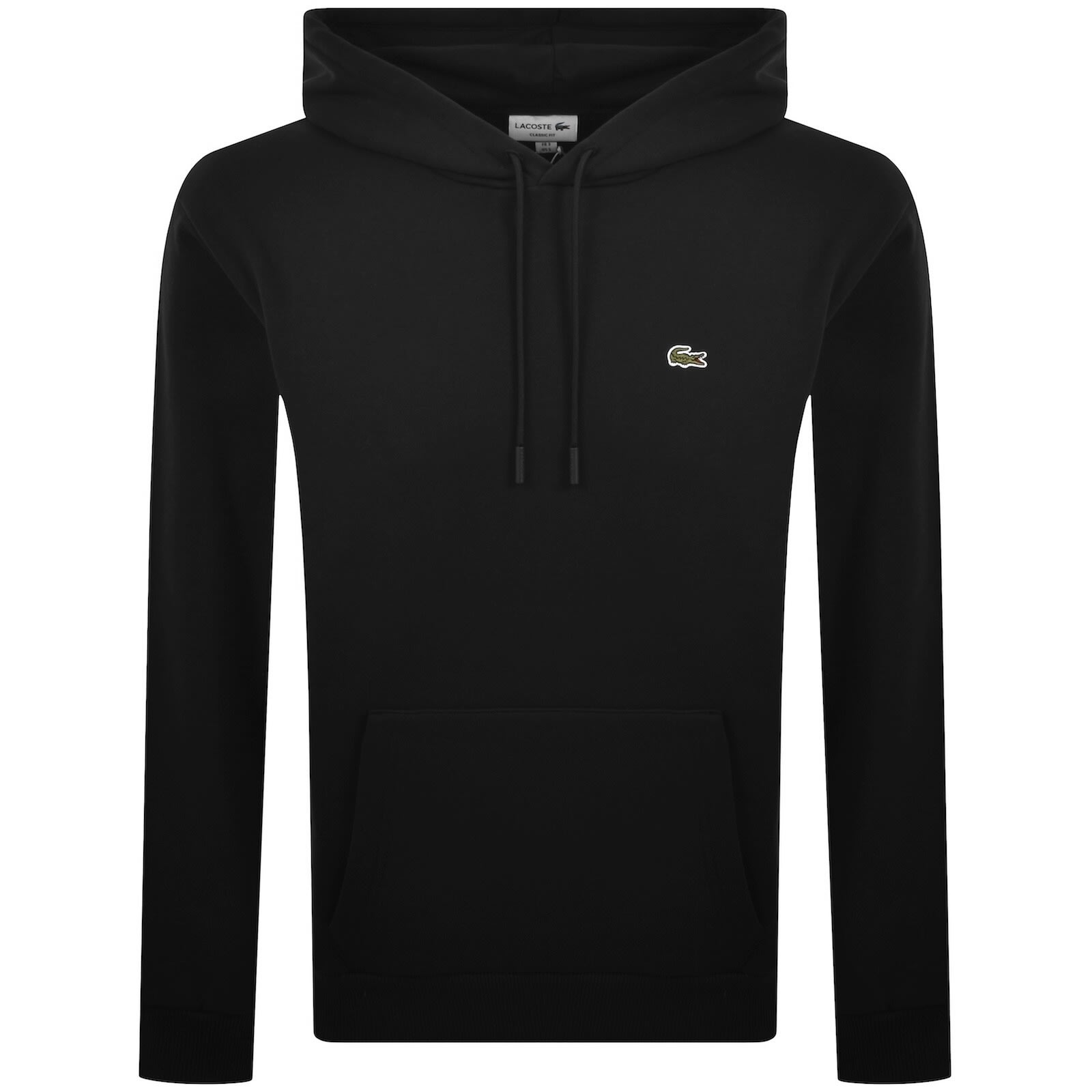 Lacoste Logo Pullover Hoodie Black