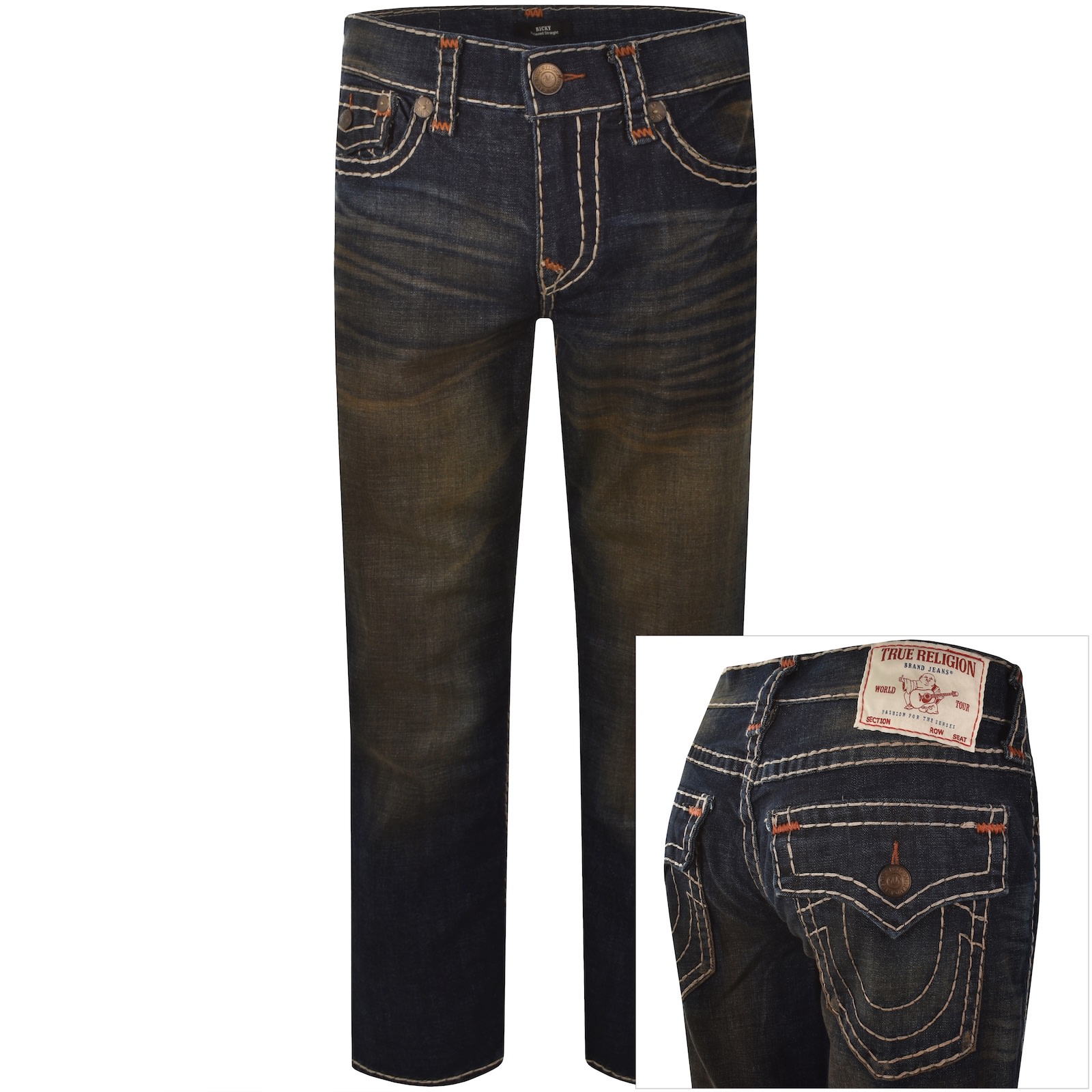 True Religion Ricky Super T Flap Jeans Blue