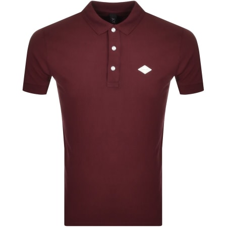 Product Image for Replay Short Sleeved Logo Polo T Shirt Burgundy
