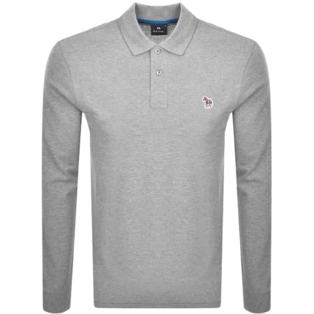 Product Image for Paul Smith Long Sleeved Polo T Shirt Grey