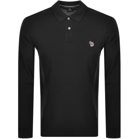 Product Image for Paul Smith Long Sleeved Polo T Shirt Black