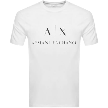 Product Image for Armani Exchange Slim Crew Neck Logo T Shirt White