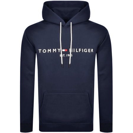 Product Image for Tommy Hilfiger Logo Pullover Hoodie Navy