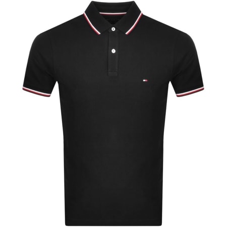 Product Image for Tommy Hilfiger Tipped Slim Fit Polo T Shirt Black