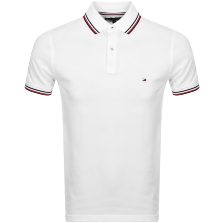Product Image for Tommy Hilfiger Tipped Slim Fit Polo T Shirt White