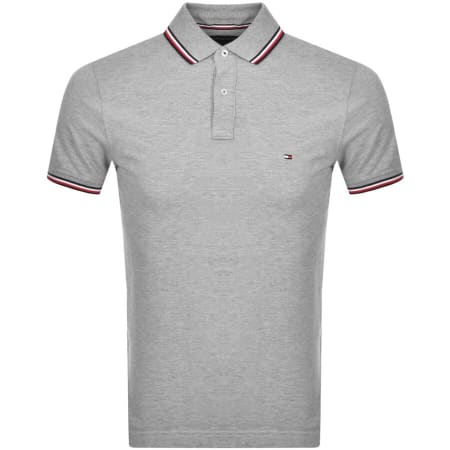 Recommended Product Image for Tommy Hilfiger Tipped Slim Fit Polo T Shirt Grey